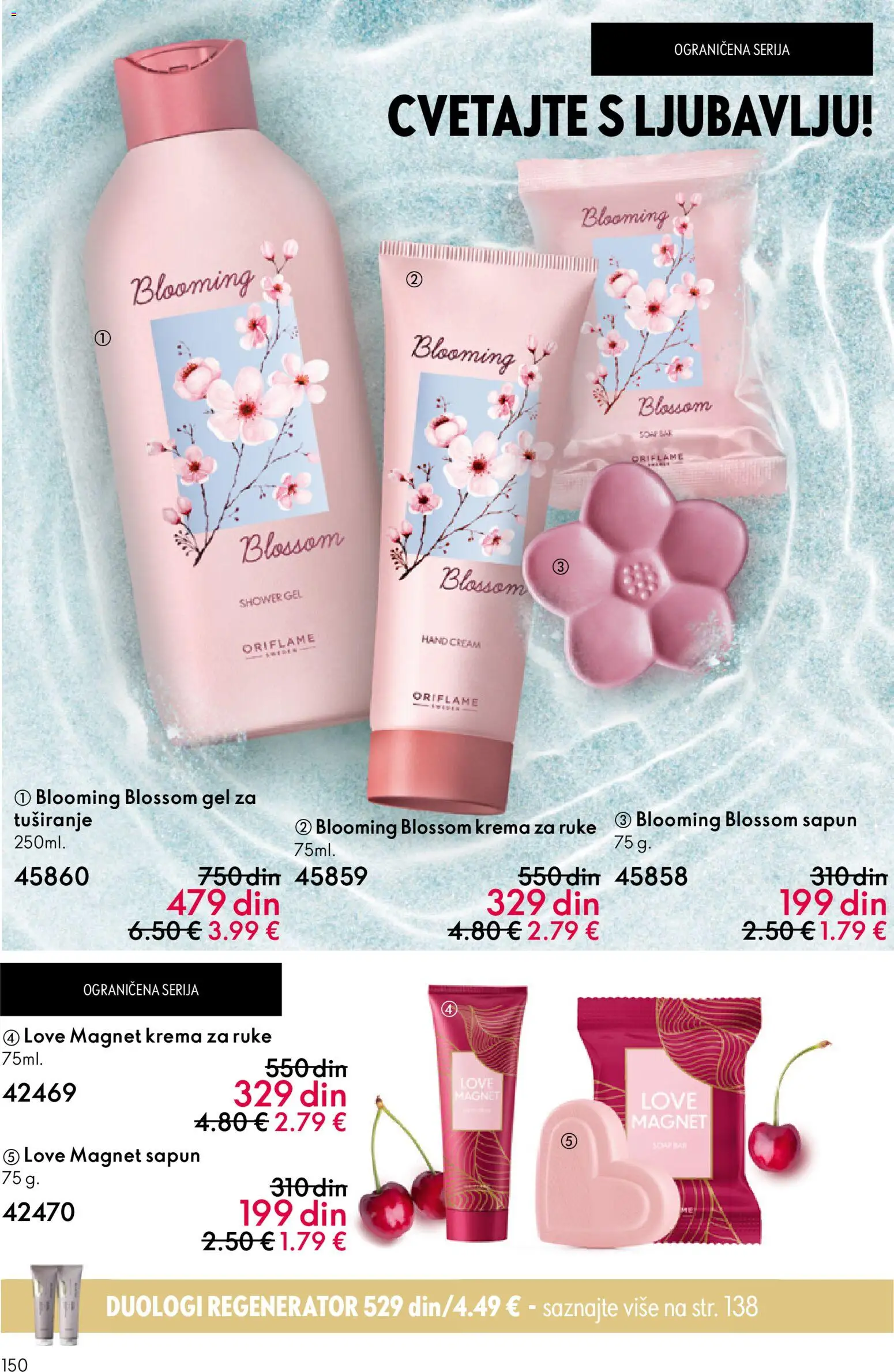 Oriflame katalog - važi od 19.11.2025 | Strana: 150 | Proizvode: Krema, Krema za ruke, Sapun, Gel za tuširanje