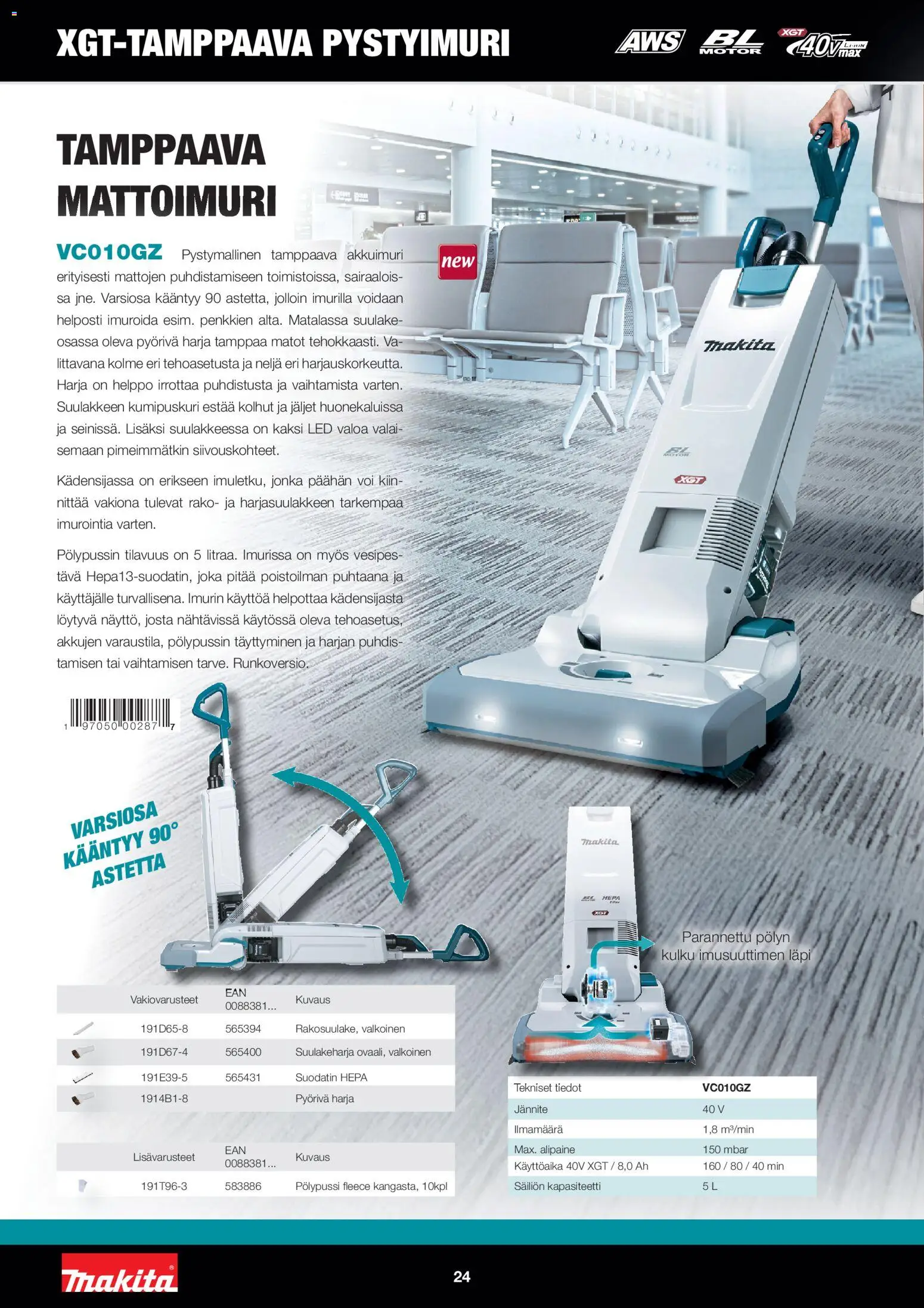 Makita tarjoukset – voimassa 01.12.2025 alkaen | Sivu: 24 | Tuotteet: Matot, Harja, Voi