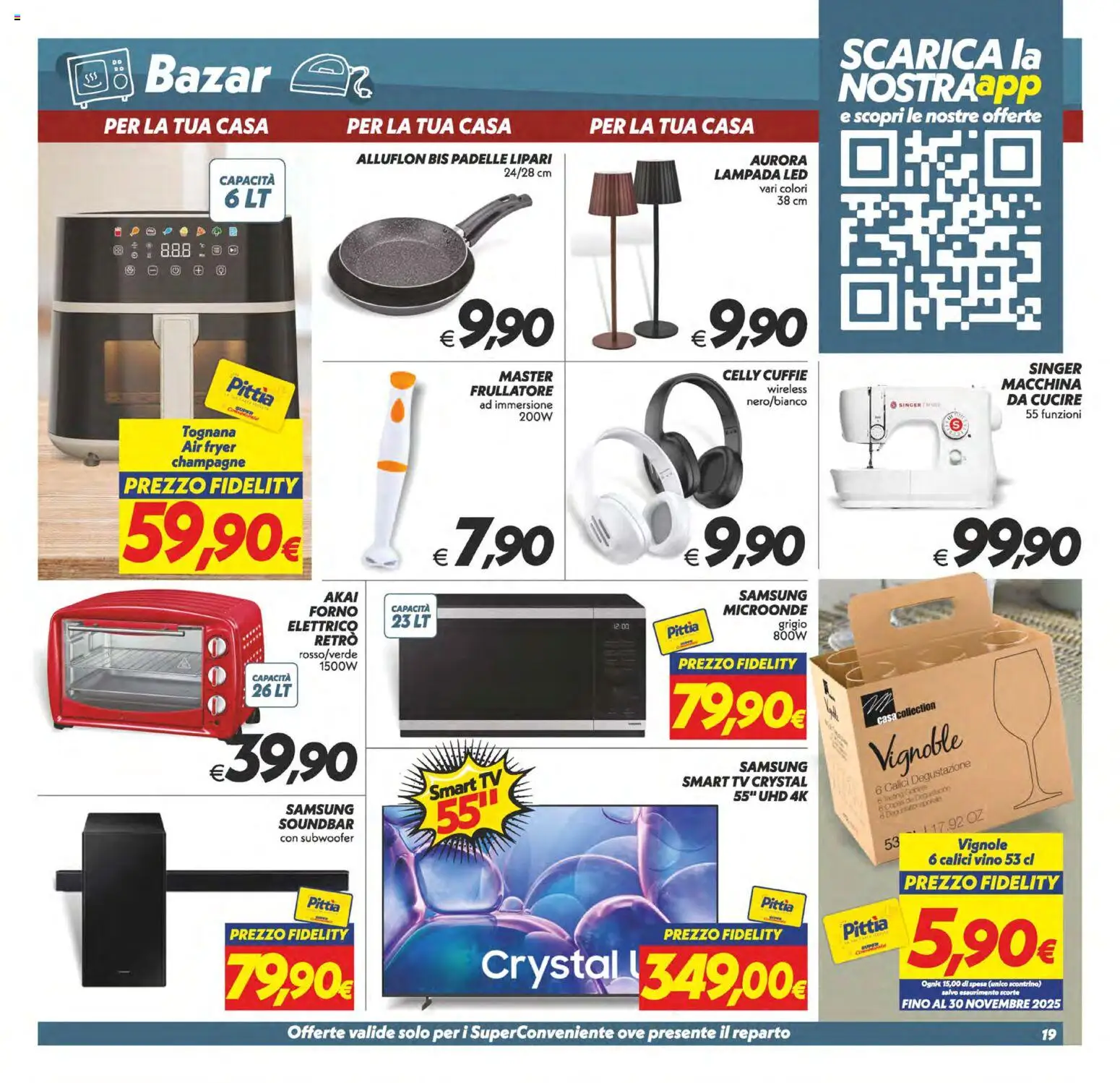Volantino SuperConveniente del 24.10.2025 | Pagina: 19 | Prodotti: Soundbar, TV, Forno, Lampada