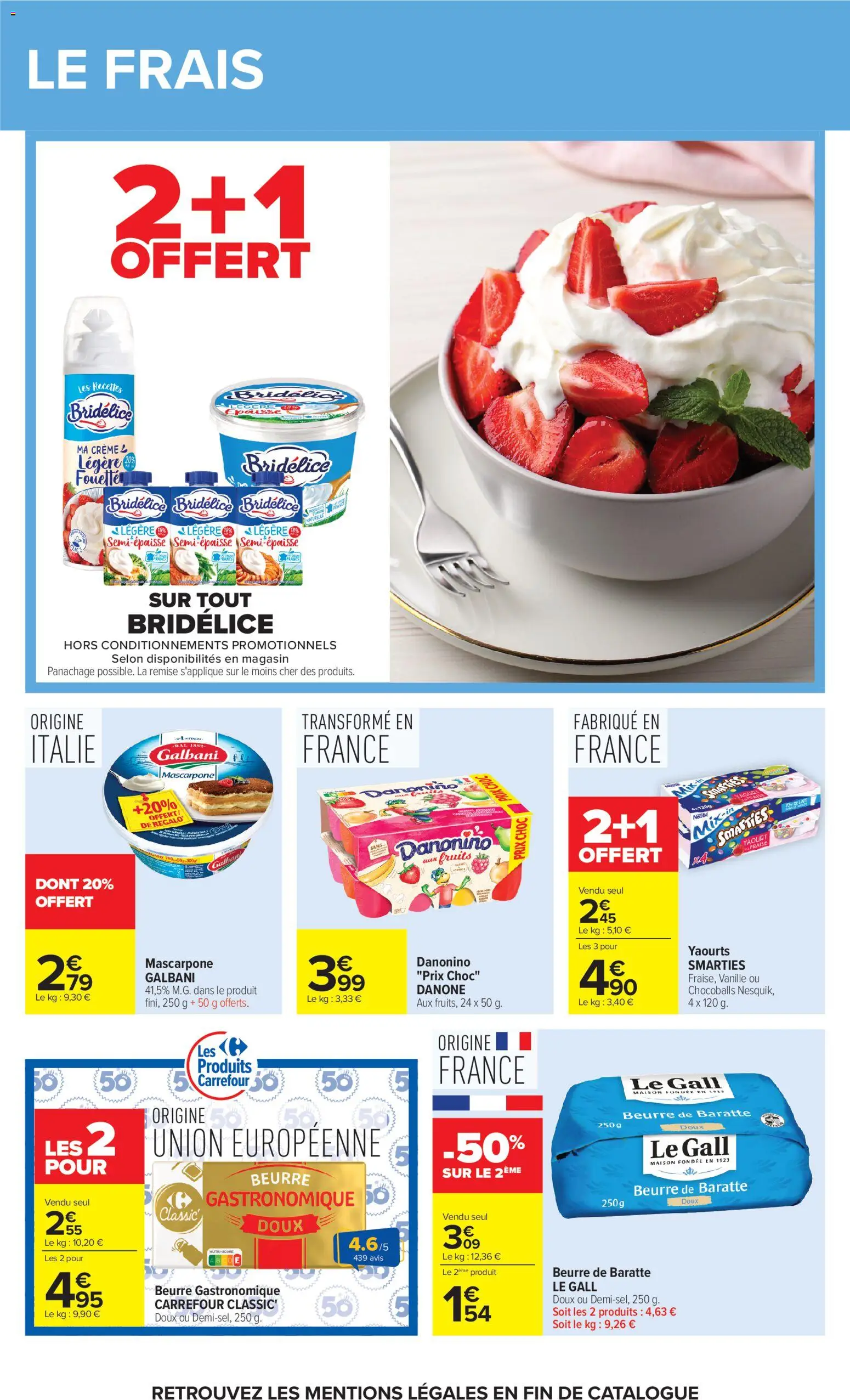 {H1} | Page: 37 | Produits: Yaourts, Beurre, Mascarpone, Crème