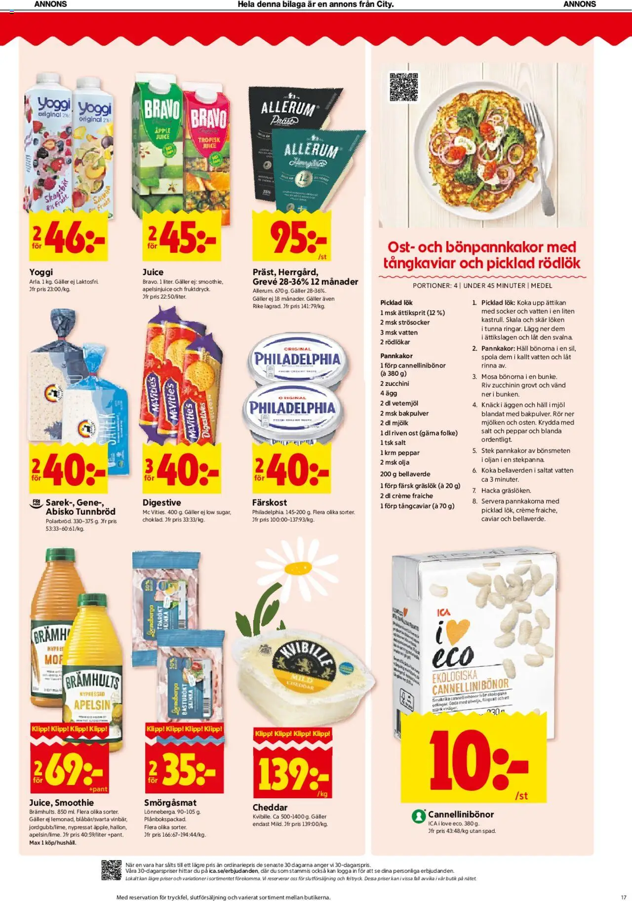 ICA Kvantum reklamblad aktuell från 16.06.2025 | Sida: 17 | Produkter: Gräslök, Skinka, Juice, Apelsin