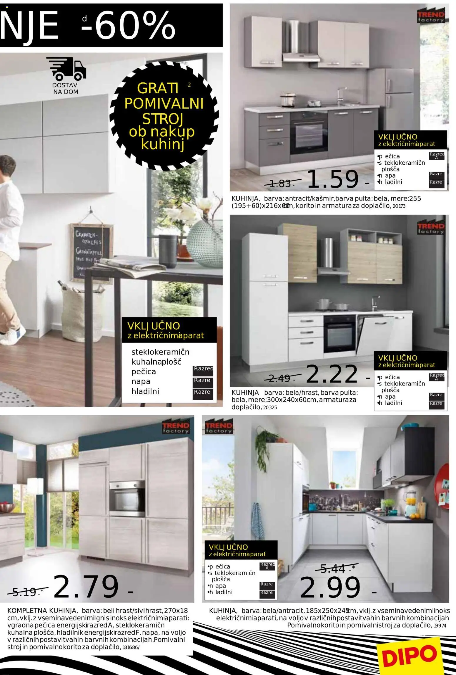 Novi Dipo katalog ponudbe – veljaven od 12.11.2025 | Stran: 11 | Izdelki: Pecica, Pomivalni stroj, Kuhinja, Barva