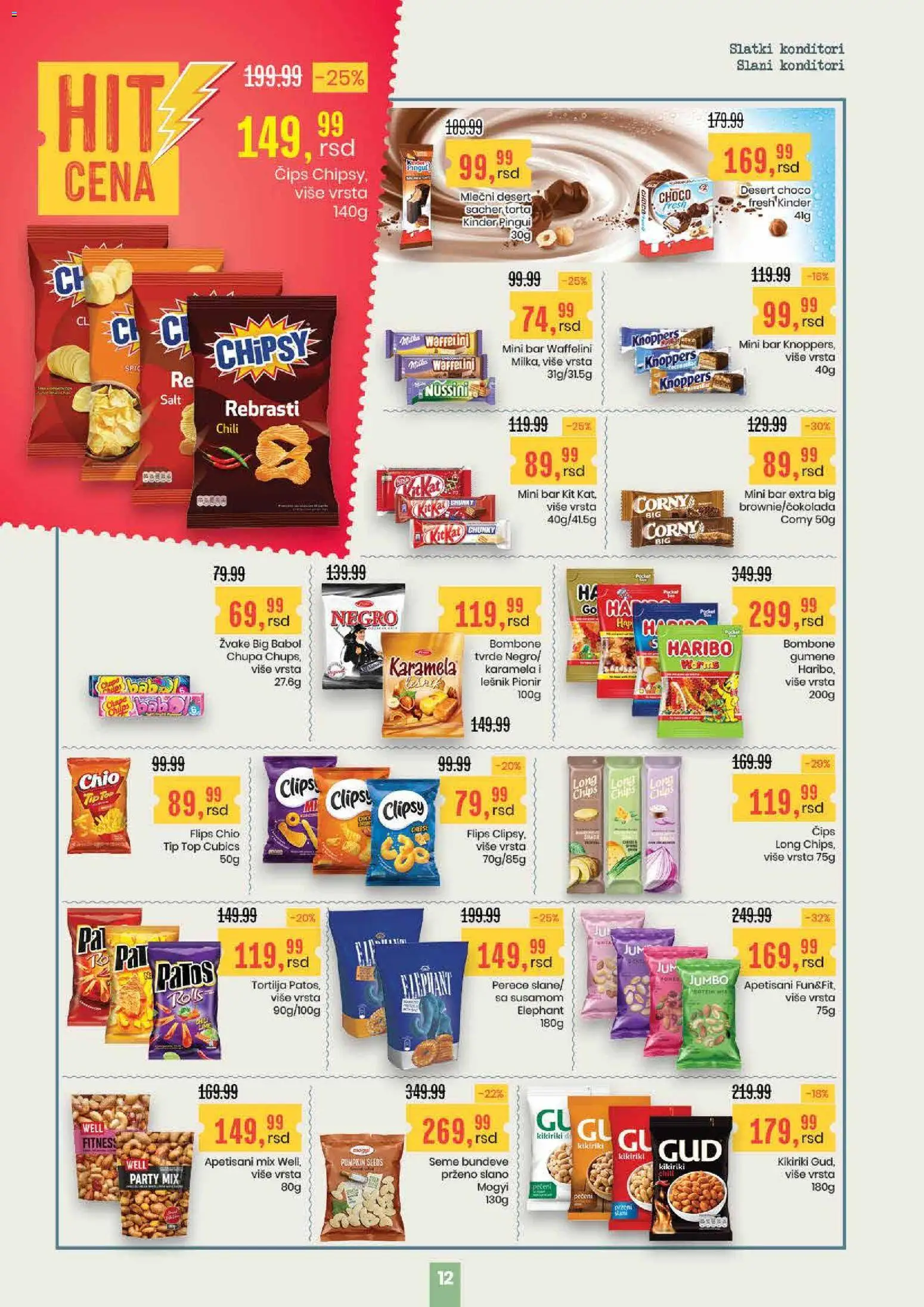 Aroma Market katalog - važi od 16.04.2026 | Strana: 12 | Proizvode: Bombone, Lešnik, Haribo, Kikiriki