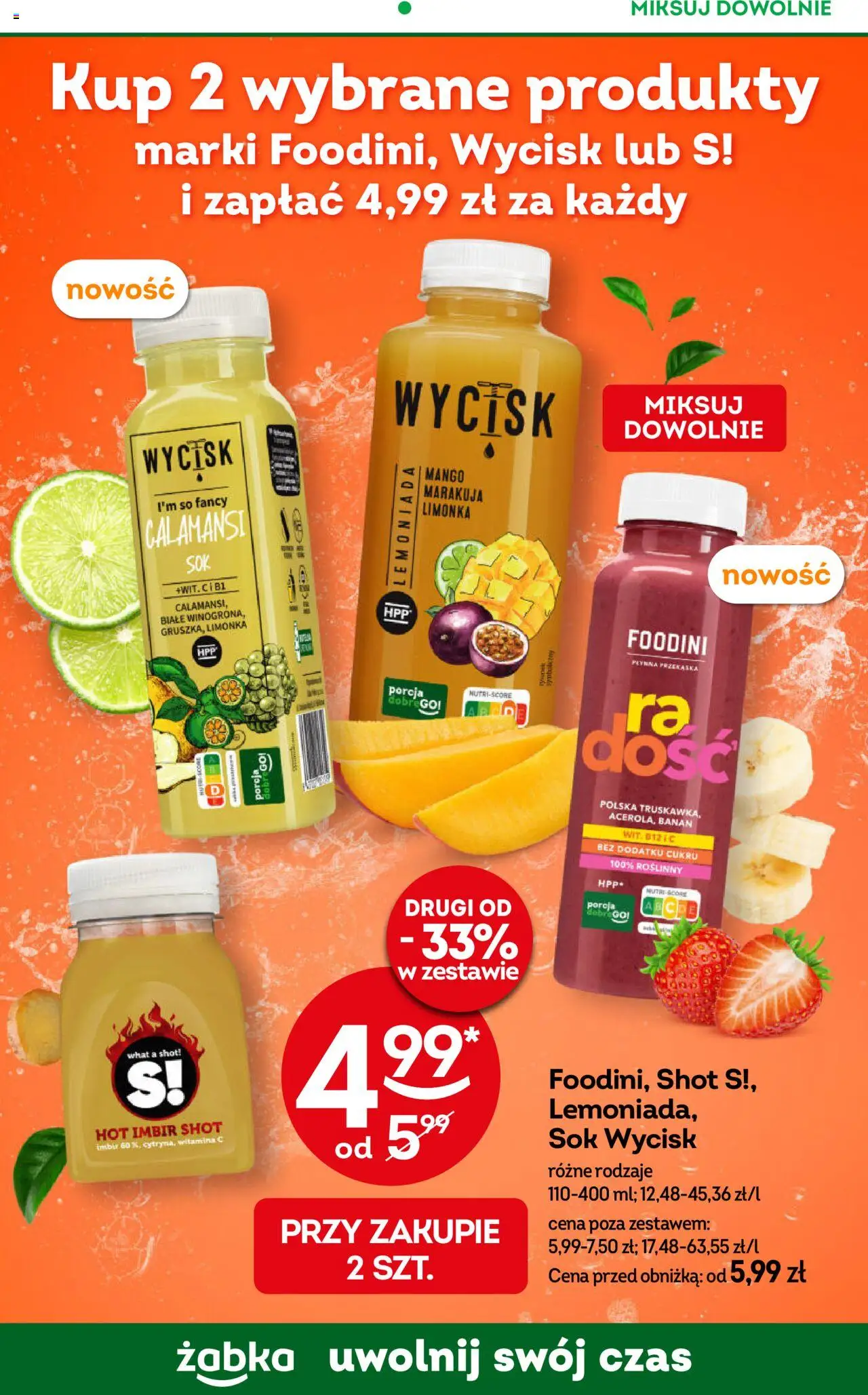 Żabka Gazetka od 04.06.2025 | Strona: 87 | Produkty: Mango, Limonka, Sok, Banan