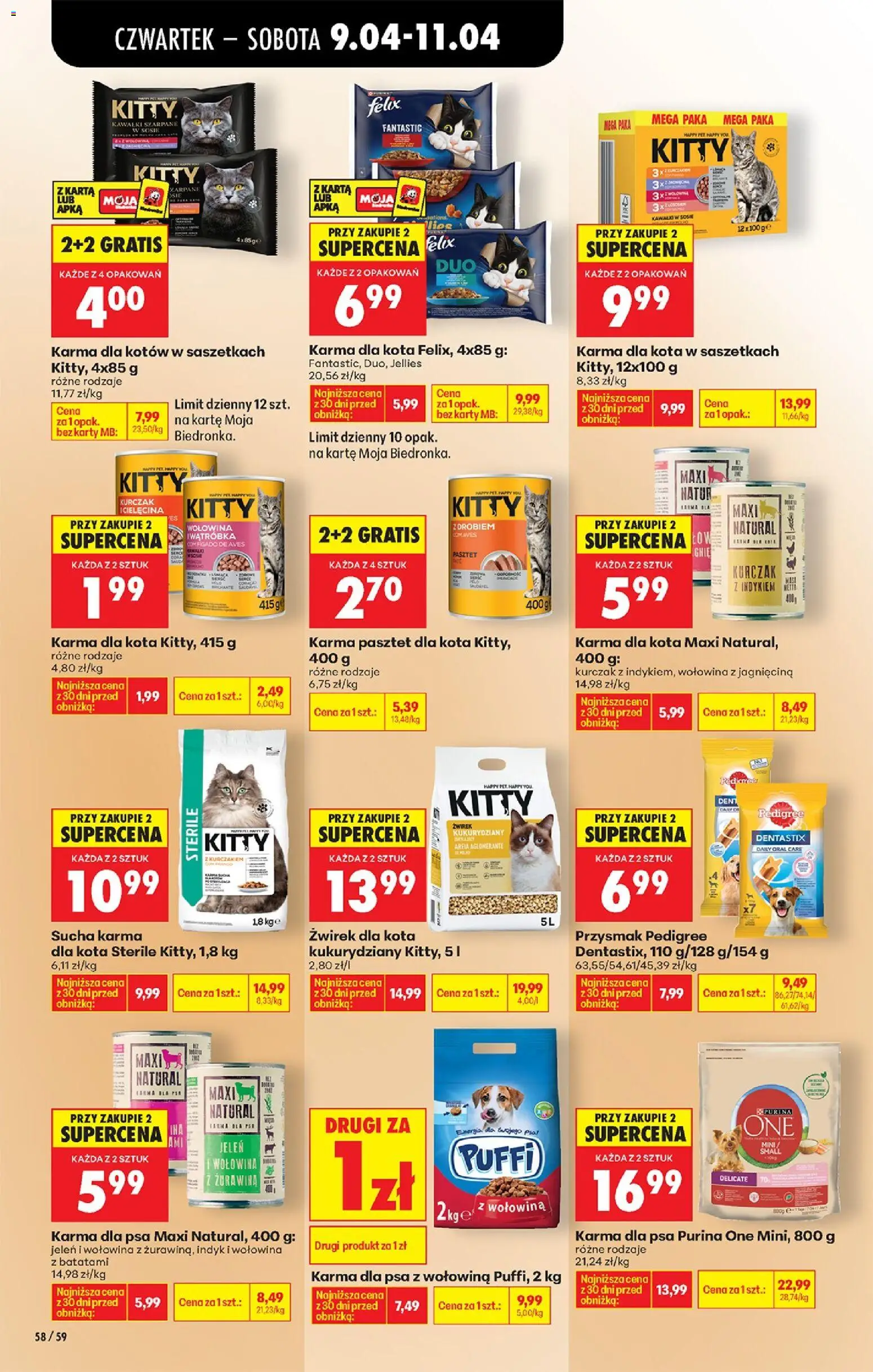 Biedronka gazetka od czwartku od 09.04.2026 | Strona: 78 | Produkty: Jagnięcina, Pedigree, Karma dla psa, Jeleń