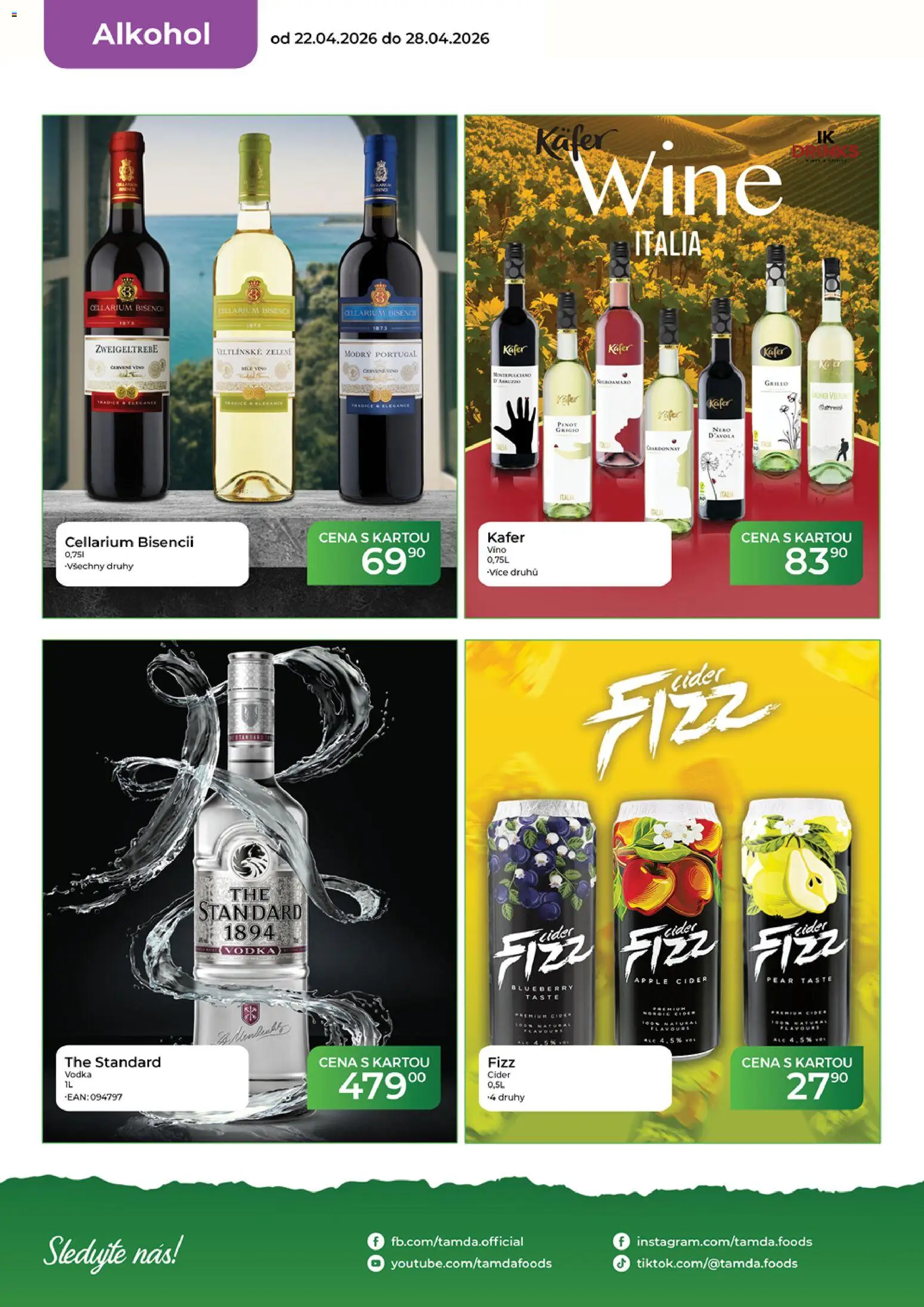 Tamda Foods leták od 22.04.2026 | Strana: 18 | Produkty: Víno, Vodka, Apple, Pinot Grigio