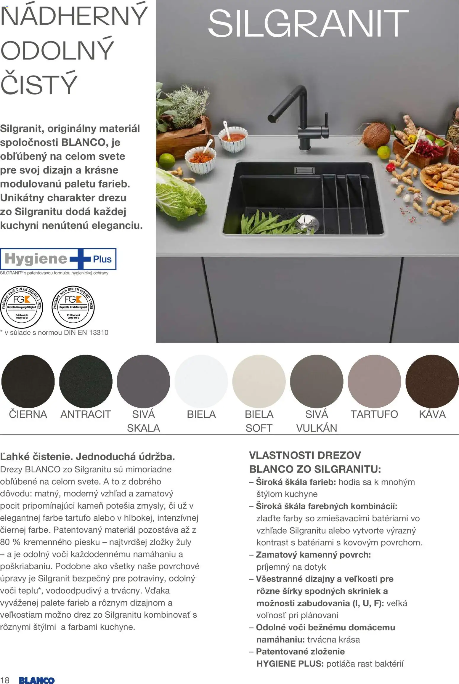 Nové Blanco akcie – leták je platný od 01.02.2026 | Strana: 18 | Produkty: Drezy, Drez, Káva, Kuchyne