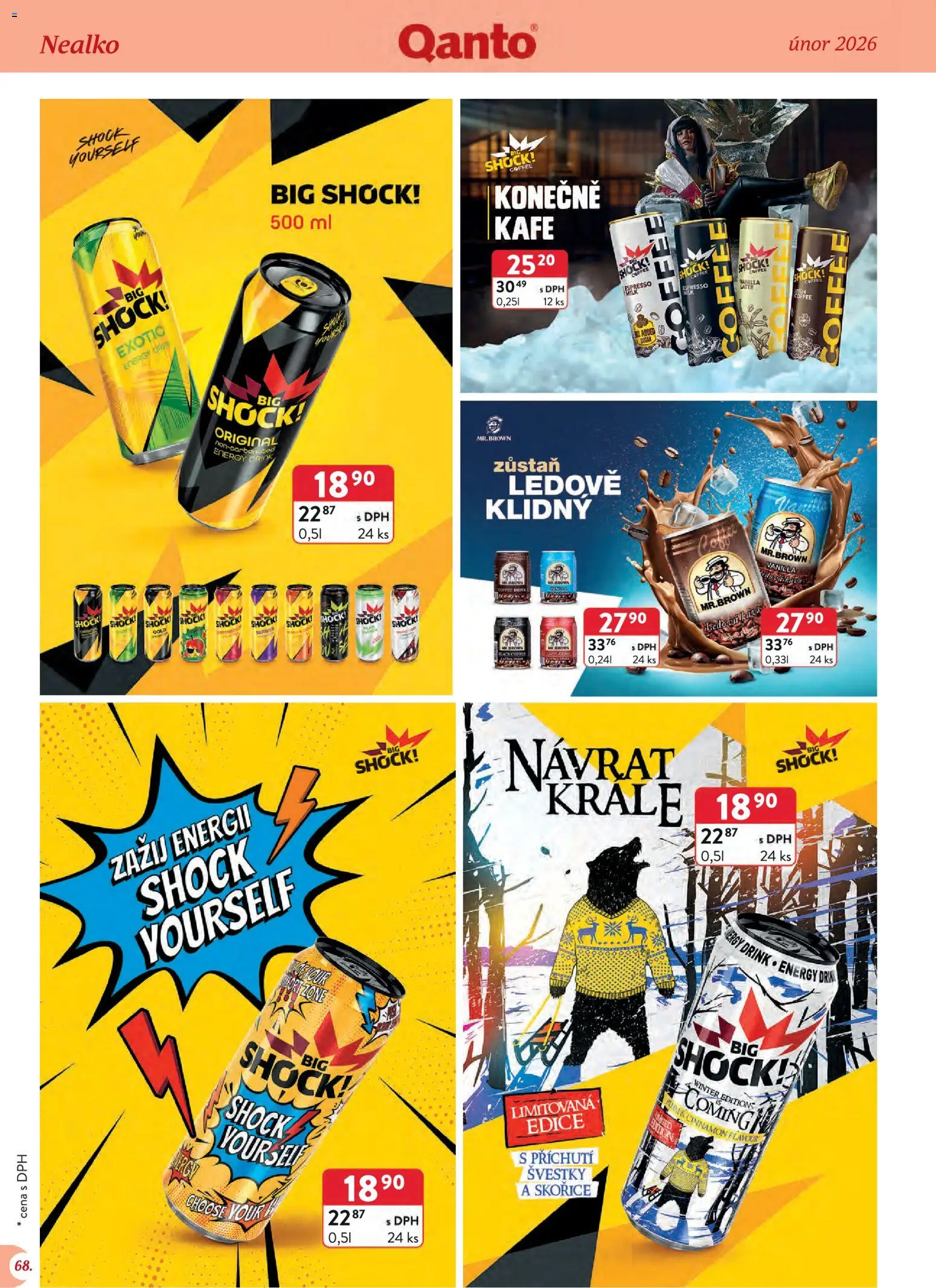 Astur & Qanto leták - Velkoobchod 02/2026 od 01.02.2026 | Strana: 68 | Produkty: Švestky, Kafe, Big Shock, Energy drink