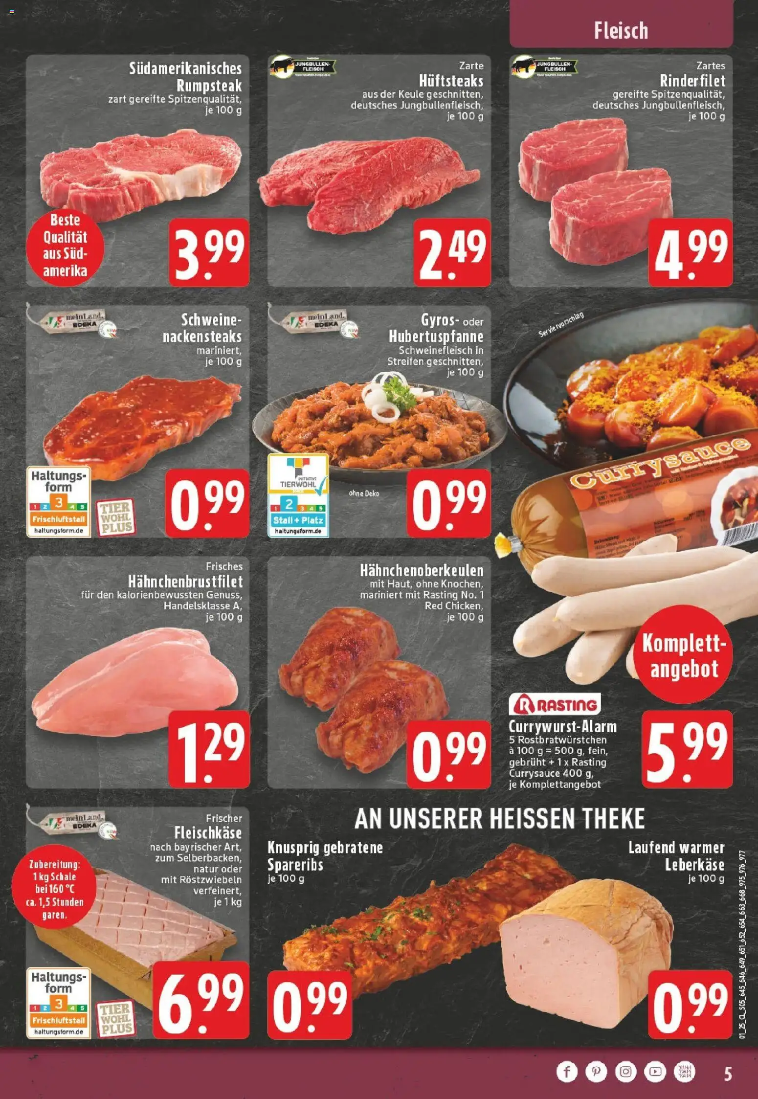 Edeka prospekt Mülheim	 – gültig ab 28.12.2025 | Seite: 5 | Produkte: Nackensteaks, Rinderfilet, Steak, Leberkase