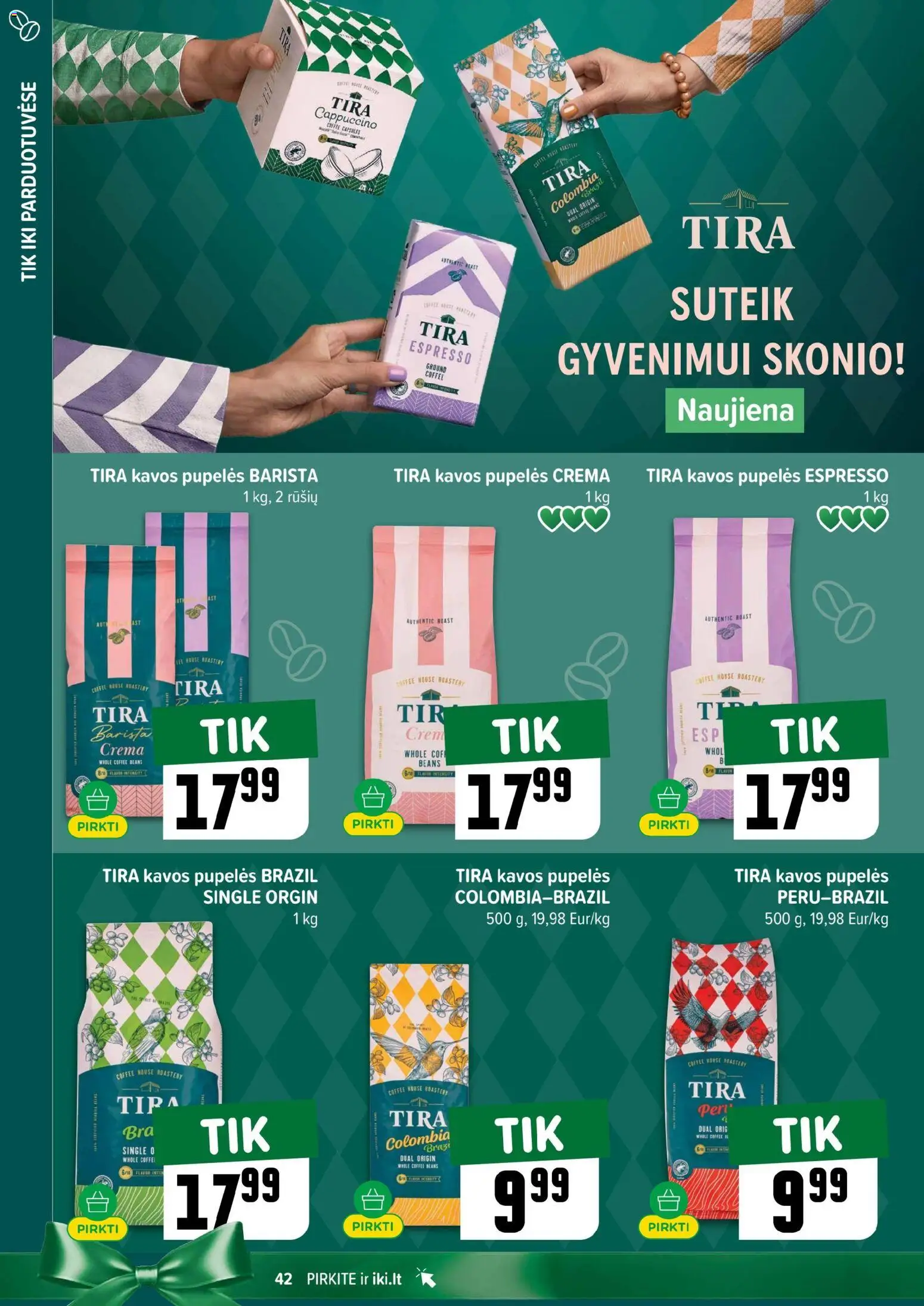 IKI akcijos nuo 27.10.2025 | Puslapis: 42 | Prekių: Pupelės, Kavos pupelės