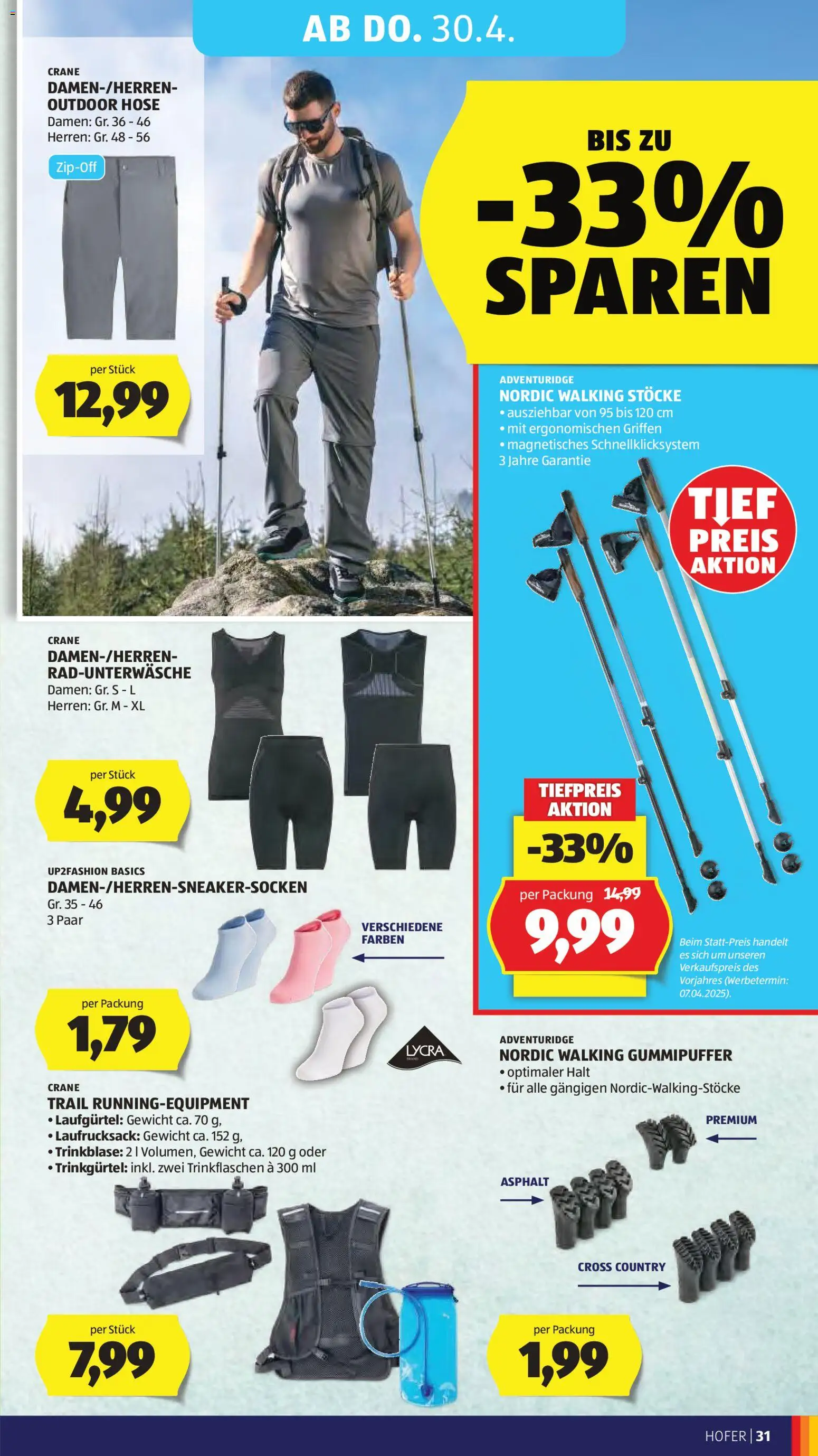 Hofer Flugblatt gültig ab 22.04.2026 | Seite: 35 | Produkte: Hose, Gewicht