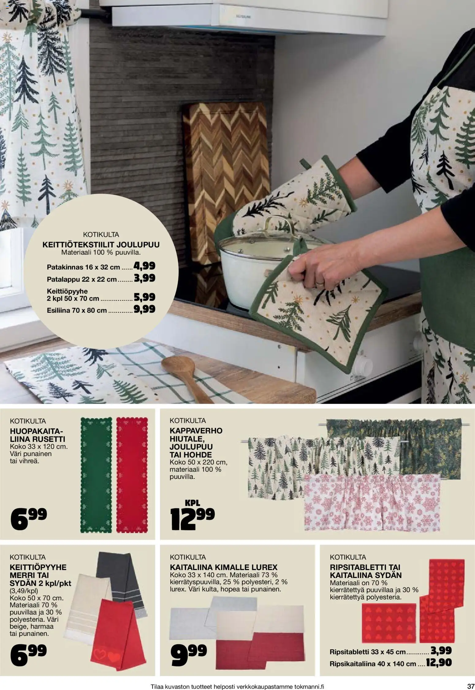 Tokmanni - Joulukuvasto 2025 – voimassa 30.10.2025 alkaen | Sivu: 37 | Tuotteet: Patalappu