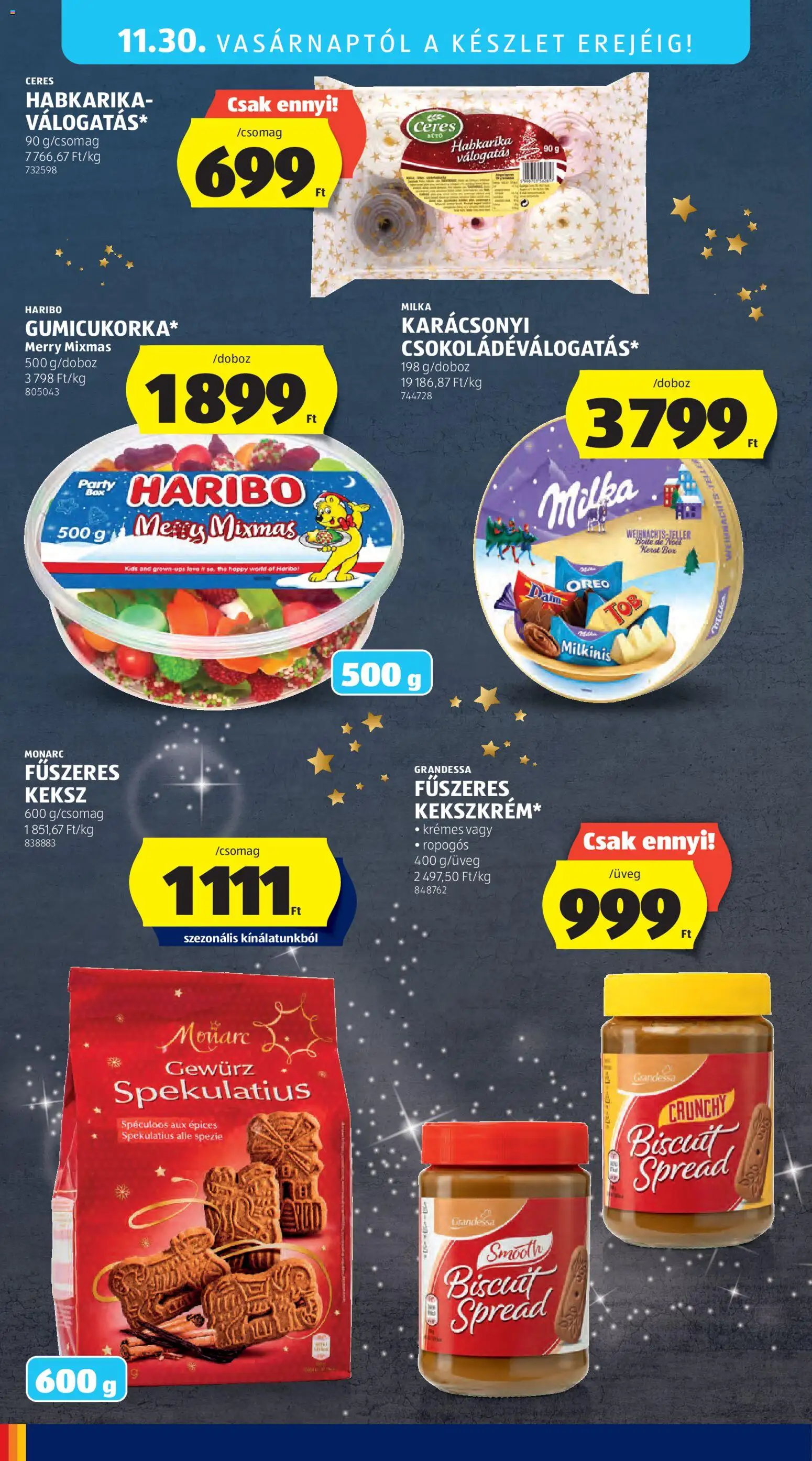 Aldi akciós ujság - amely érvényes a következő dátumtól: 27.11.2025 | Oldal: 60 | Termékek: Keksz
