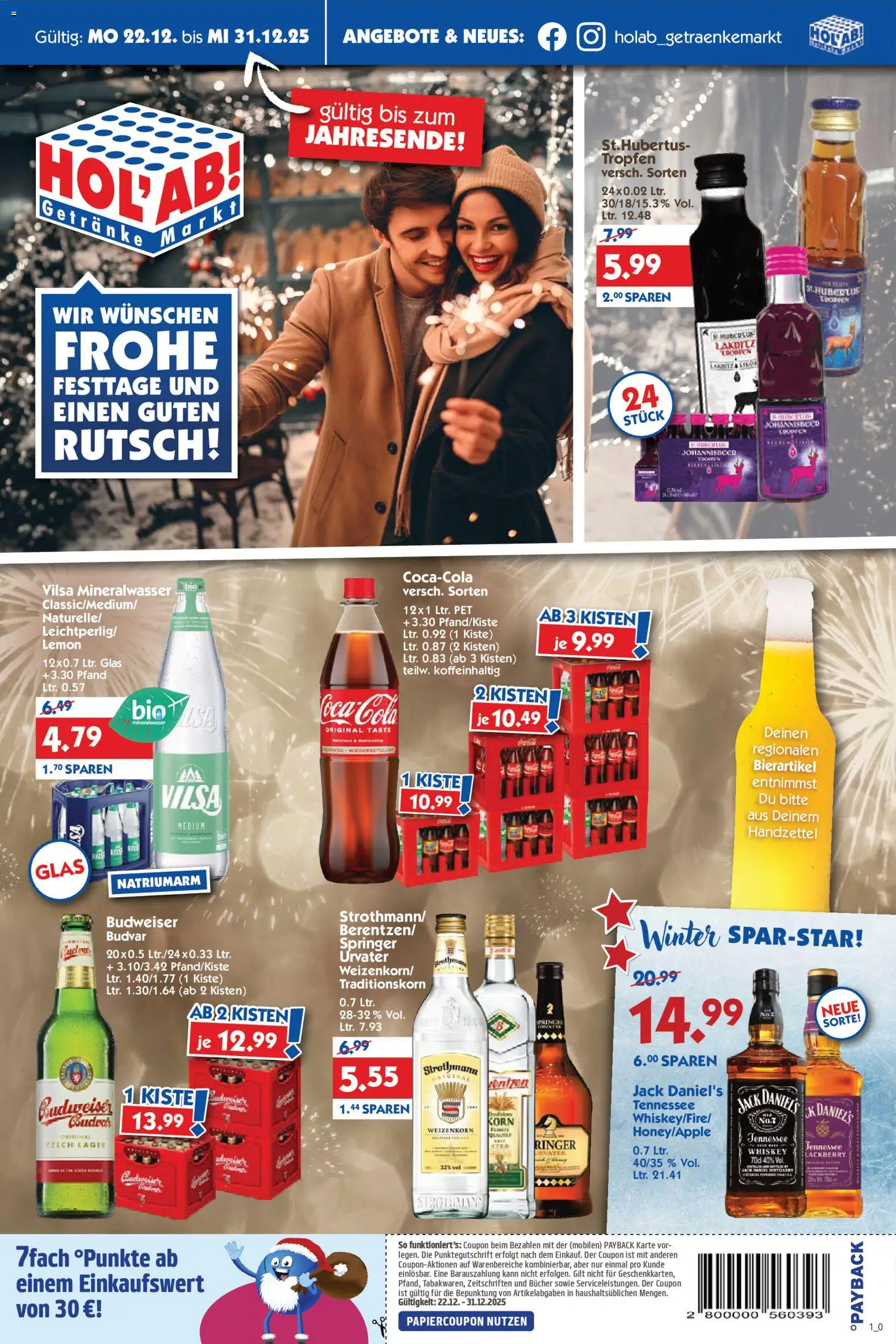 HOL’AB! Prospekt 	 – gültig ab 22.12.2025 | Seite: 1 | Produkte: Coca cola, Cola, Jack Daniel's, Mineralwasser