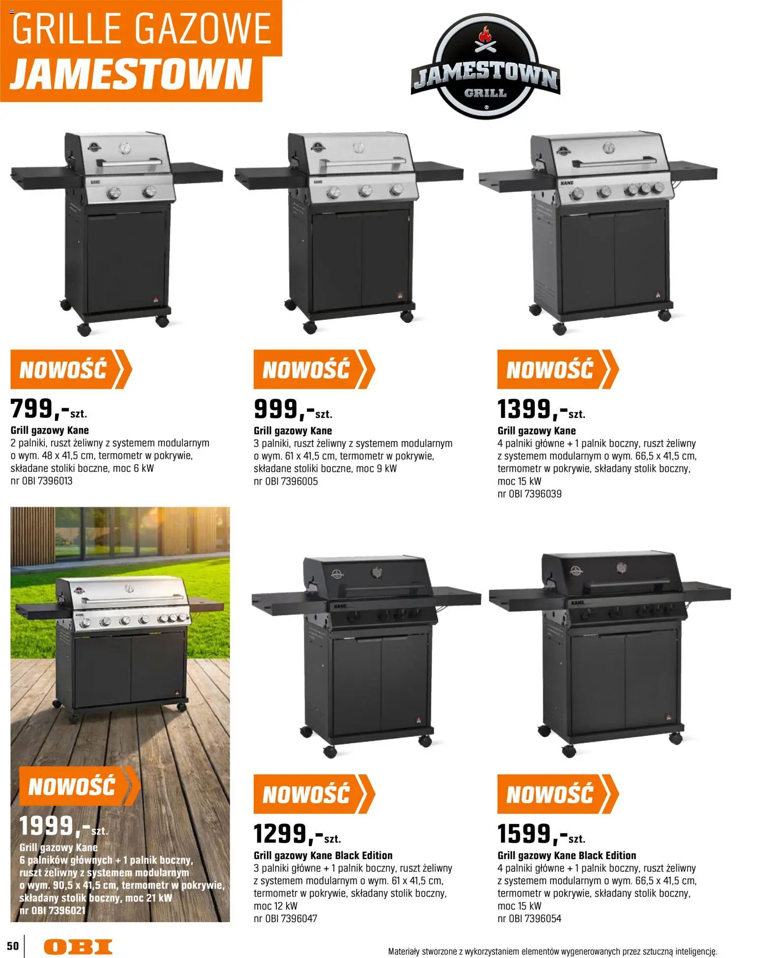 OBI gazetka - Ogród od 11.03.2026 | Strona: 50 | Produkty: Grill, Termometr, Grill gazowy, Ruszt