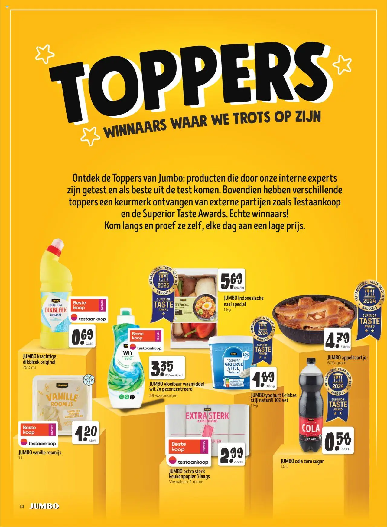 {H1} | Pagina: 14 | Producten: Wasmiddel, Kom, Keukenpapier, Yoghurt