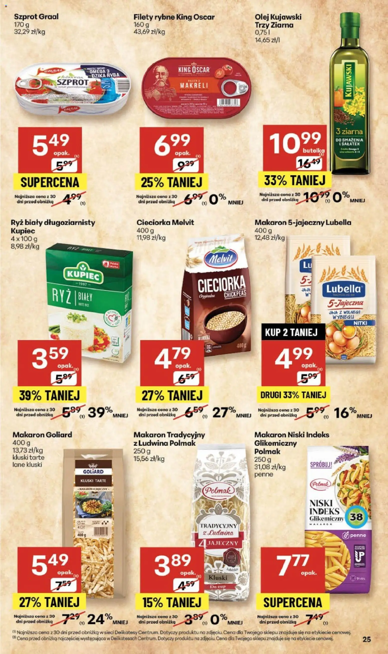 Delikatesy Centrum Gazetka - Sklepy Własne od 13.11.2025 | Strona: 25 | Produkty: Cieciorka, Delikatesy, Olej kujawski, Ryż