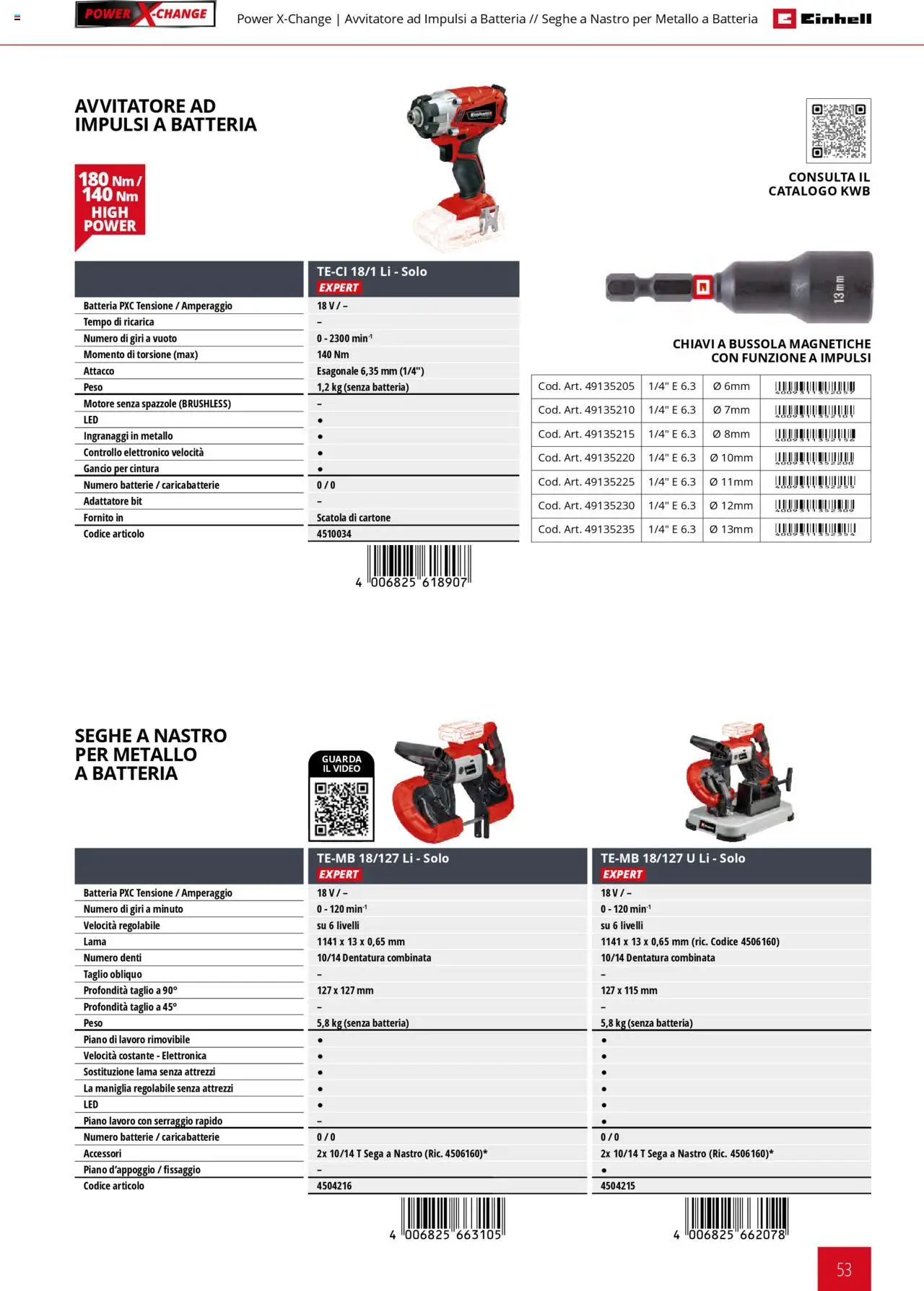 Volantino Einhell del 06.02.2025 | Pagina: 53 | Prodotti: Video, Adattatore, Sega, Batterie