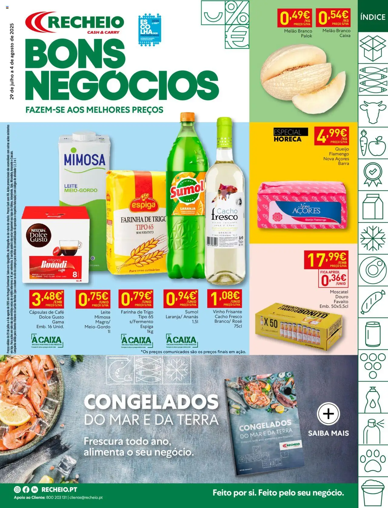 Recheio folheto │ válido de 29.07.2025 | Página: 1 | Produtos: Caixa, Queijo, Vinho, Melão