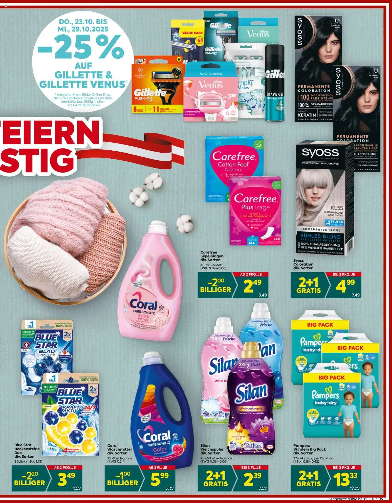 Billa Plus Flugblatt - Wien gültig ab 23.10.2025 | Seite: 17 | Produkte: Duft, Pampers, Weichspüler, Waschmittel