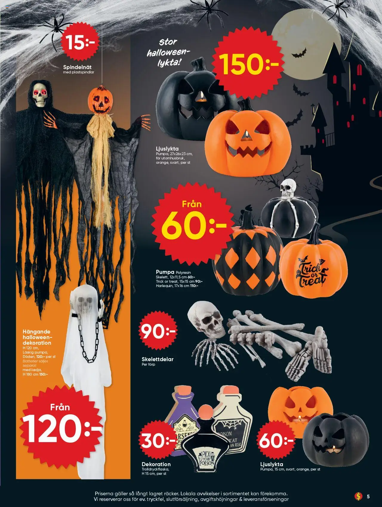 Dollar Store reklamblad aktuell från 06.10.2025 | Sida: 5 | Produkter: Batterier, Lykta, Galler, Pumpa