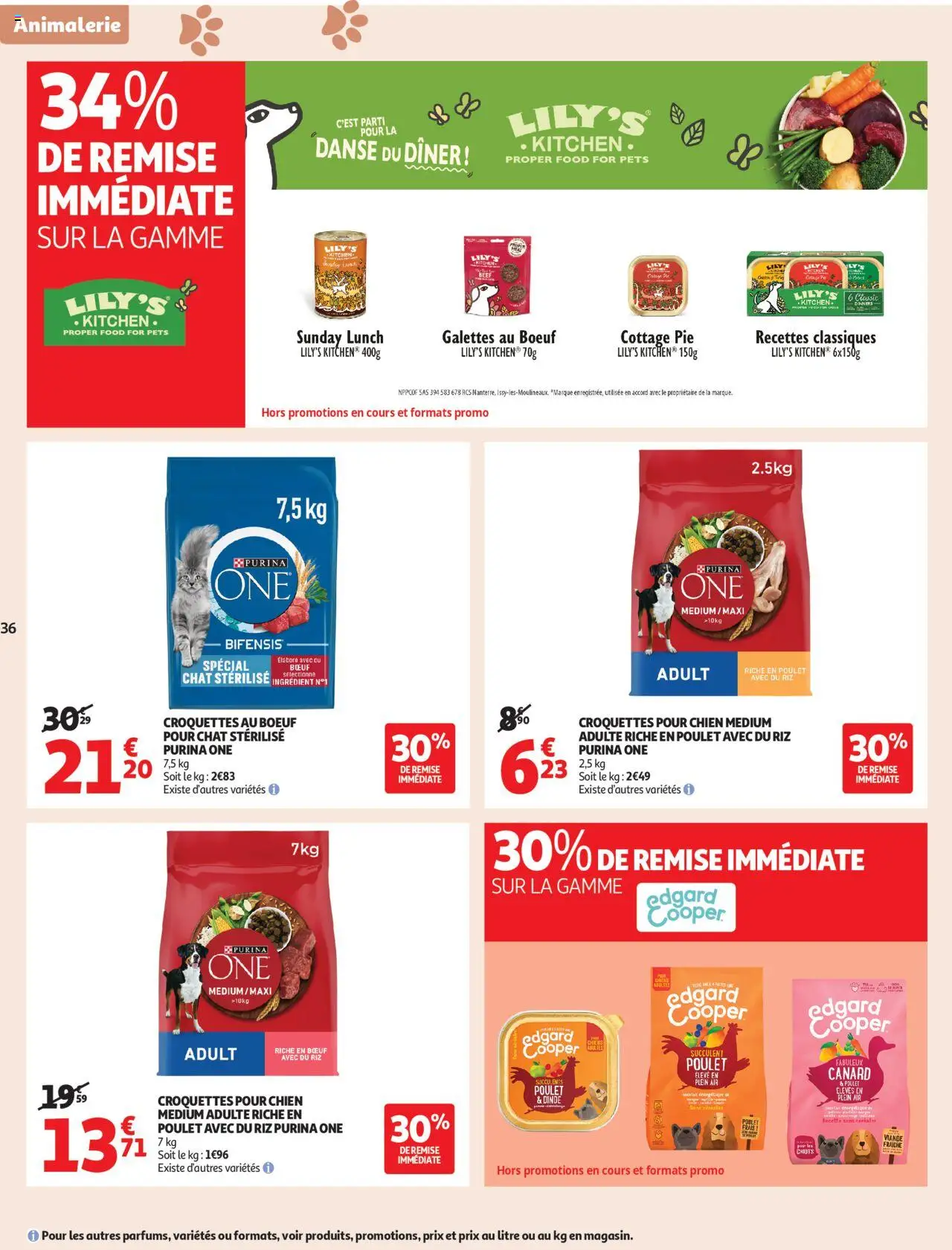  | Page: 36 | Produits: Croquettes pour chien, Viande, Riz, Céréales