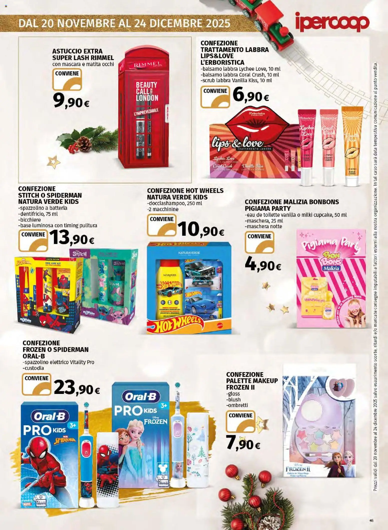Volantino Ipercoop del 20.11.2025 | Pagina: 45 | Prodotti: Mascara, Scrub, Pigiama, Data