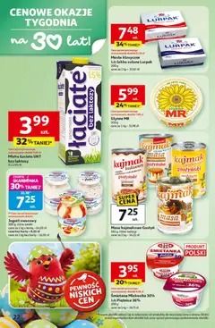 Pogląd oferty "Auchan gazetka - 30 Lat Hipermarket" - ważna od 31.03.2026 | Strona: 22 | Produkty: Bez laktozy, Mleko, Jogurt, Śmietana