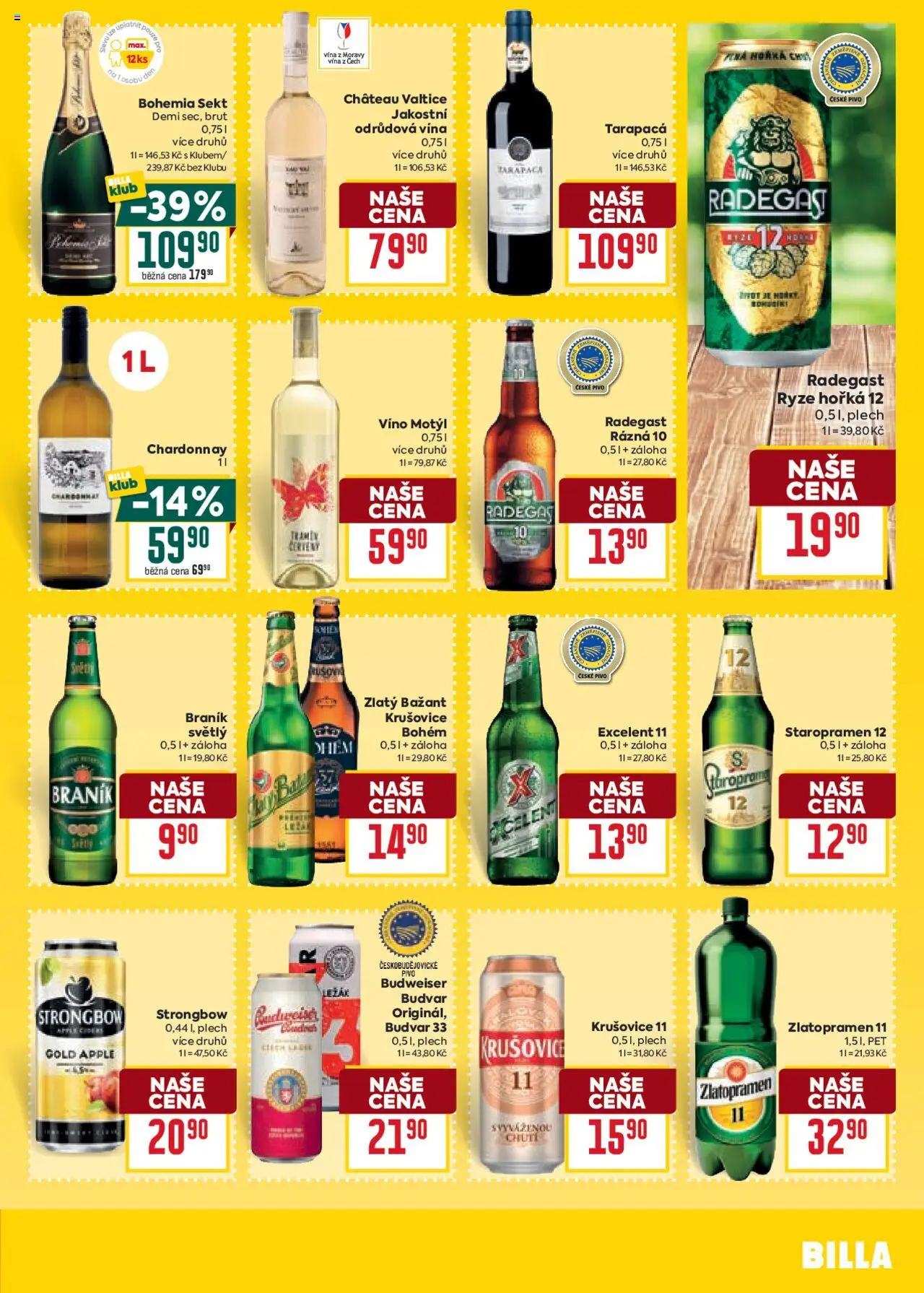 Billa Velký leták od 01.10.2025 | Strana: 31 | Produkty: Excelent 11, Strongbow, Budvar 33, Zlatopramen 11