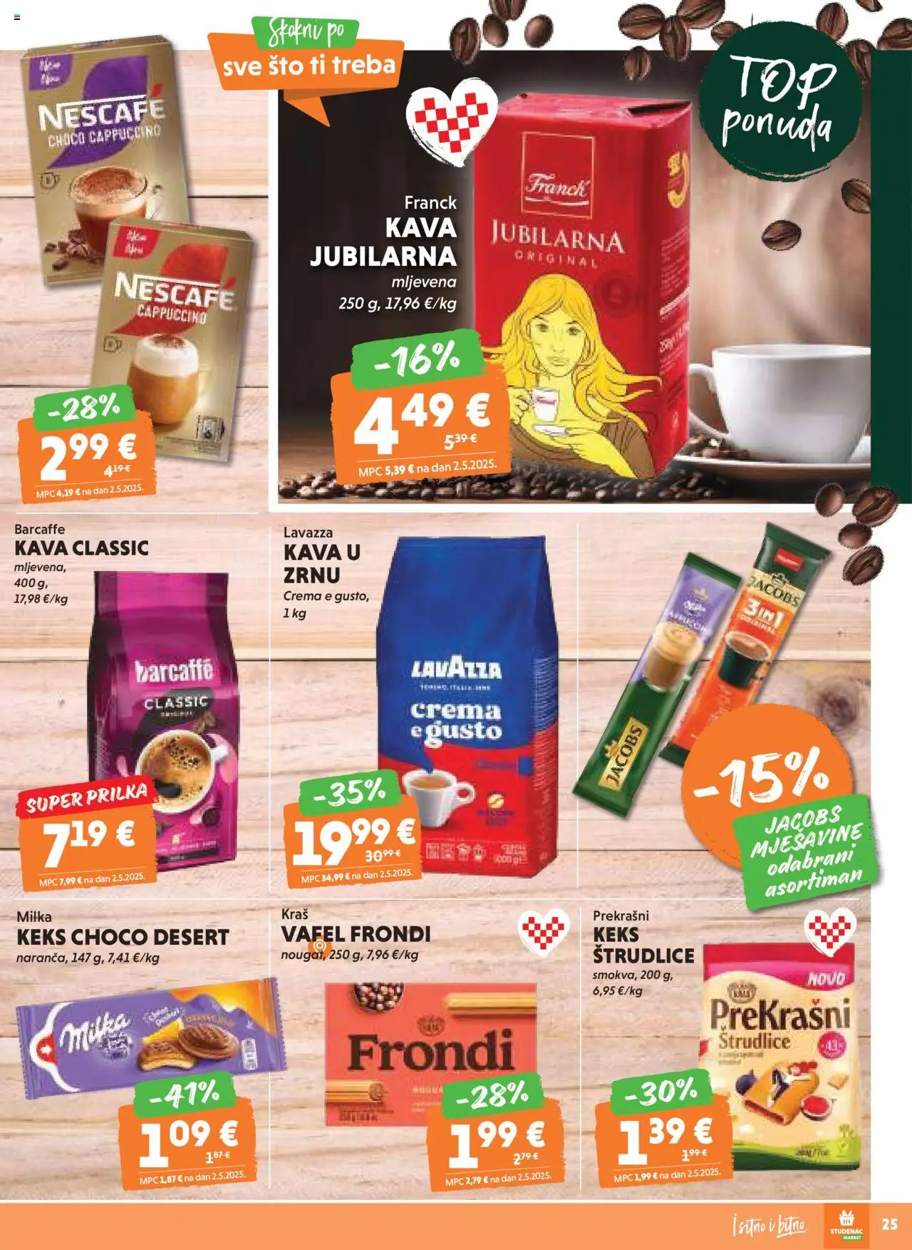 Studenac katalog | vrijedi od 15.10.2025 | Stranica: 25 | Proizvodi: Nescafe, Kava, Milka, Cappuccino