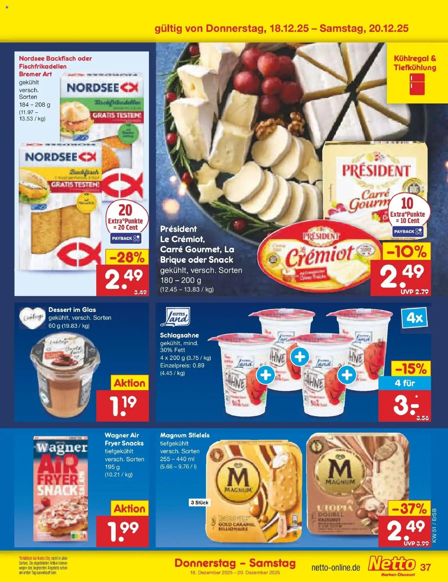 Netto Marken-Discount prospekt Nordhausen	 – gültig ab 15.12.2025 | Seite: 49 | Produkte: Schlagsahne