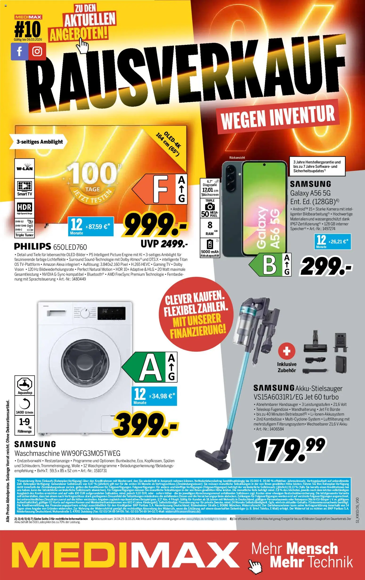 Medimax Prospekt 	 – gültig ab 27.02.2026 | Seite: 1 | Produkte: Kamera, Waschmaschine, Samsung, Smart TV