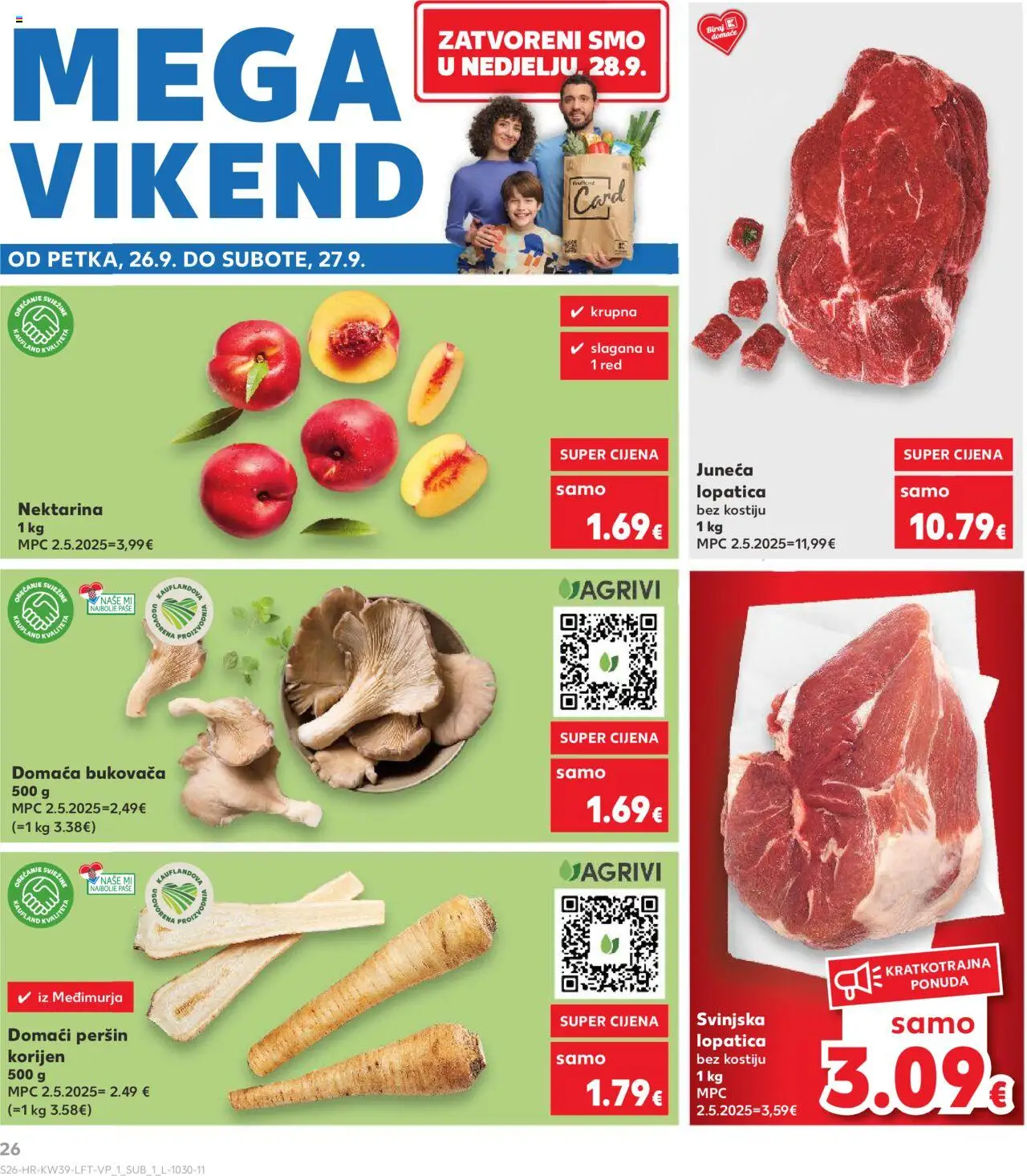 Kaufland HR akciós ujság - amely érvényes a következő dátumtól: 24.09.2025 | Oldal: 26