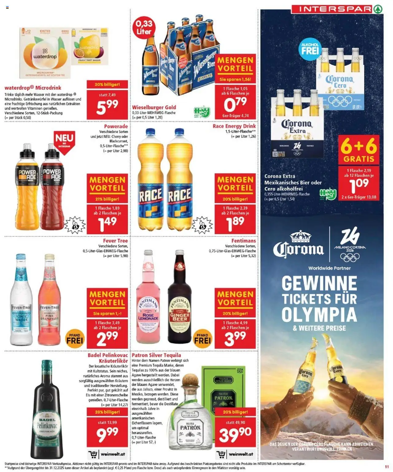 Interspar Flugblatt - Burgenland Nord gültig ab 09.10.2025 | Seite: 11 | Produkte: Eis, Grapefruit, Wasser, Bier