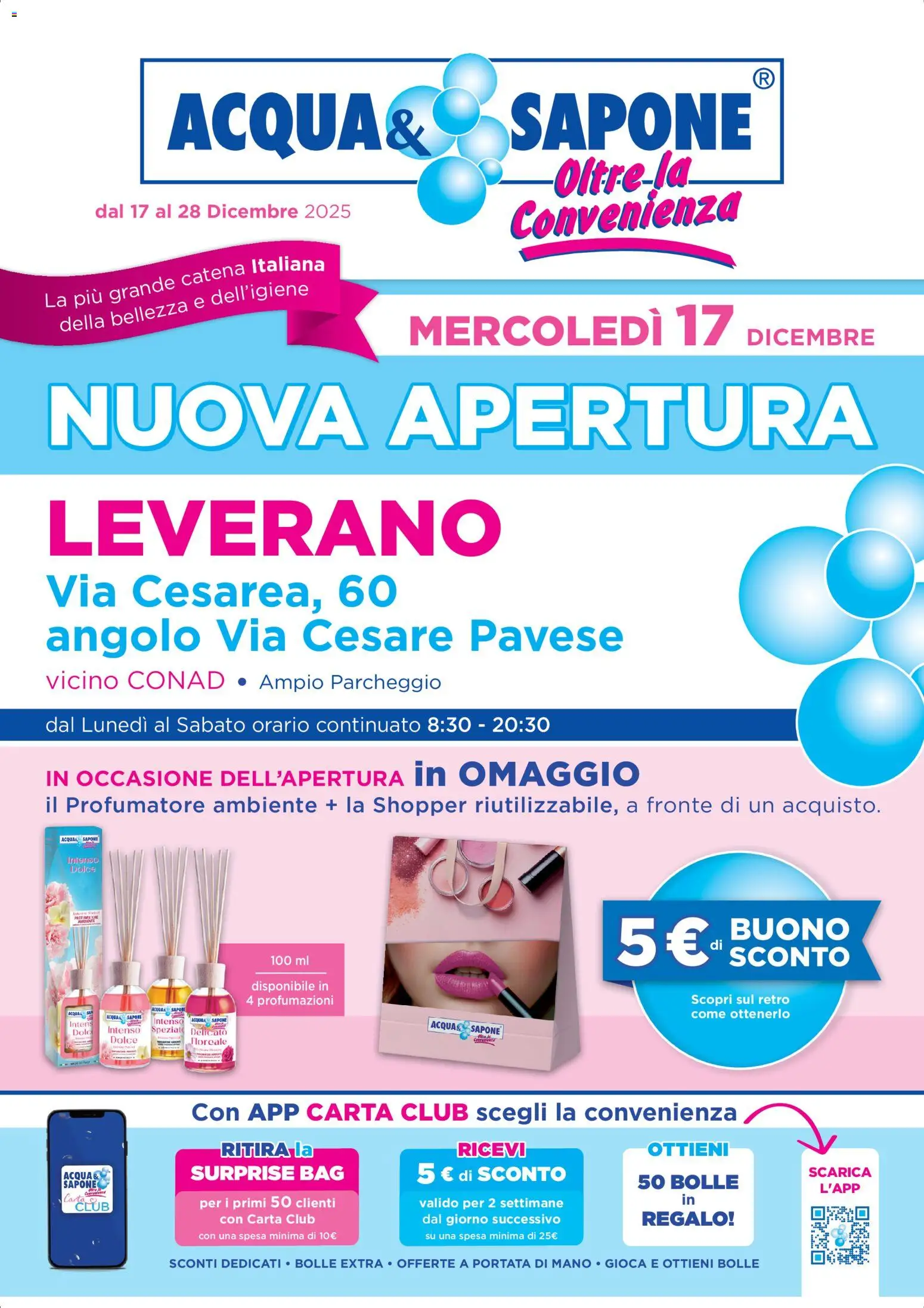 Volantino Acqua e Sapone del 17.12.2025 | Pagina: 1 | Prodotti: Sapone, Acqua