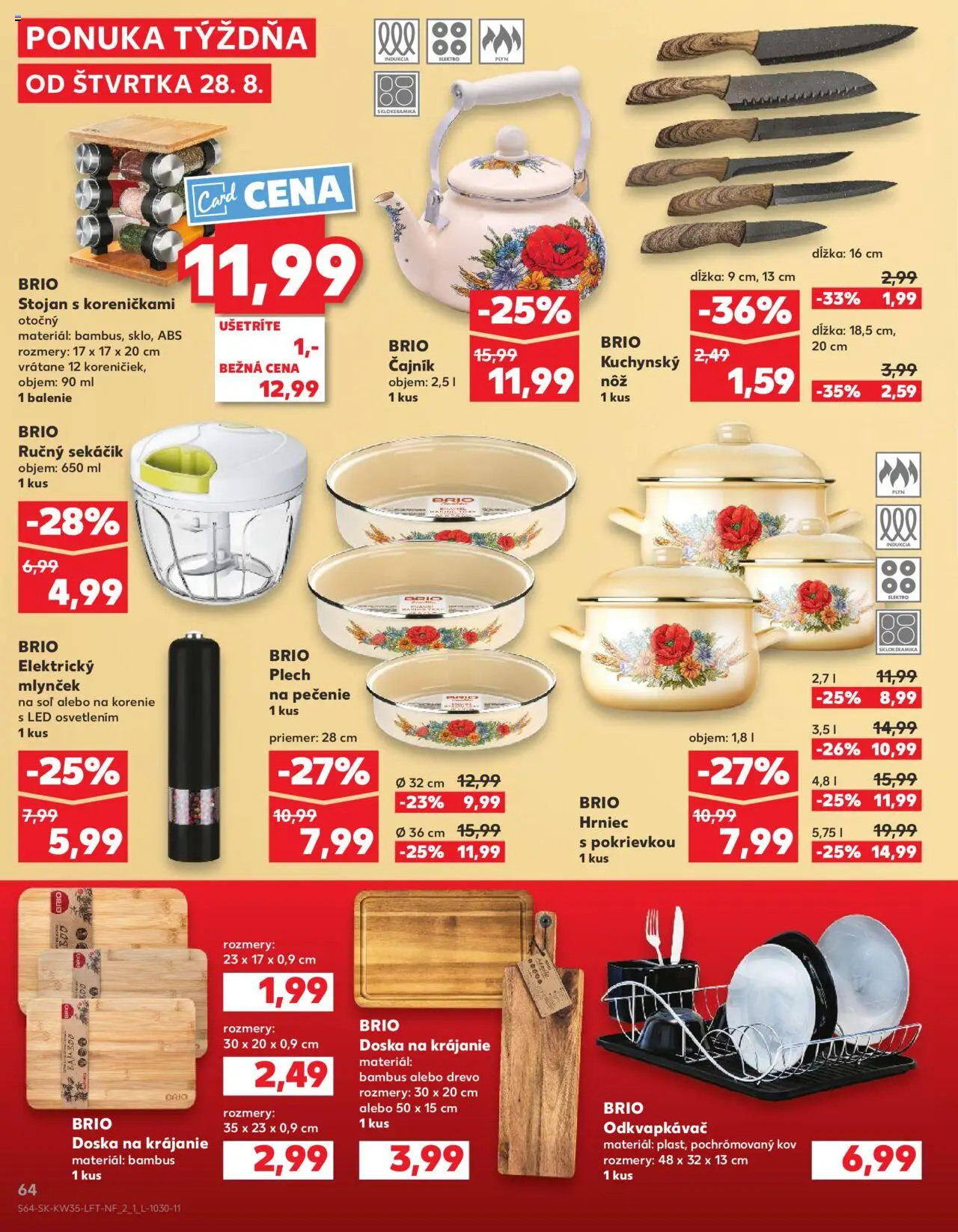 Kaufland SK akciós ujság - amely érvényes a következő dátumtól: 28.08.2025 | Oldal: 64