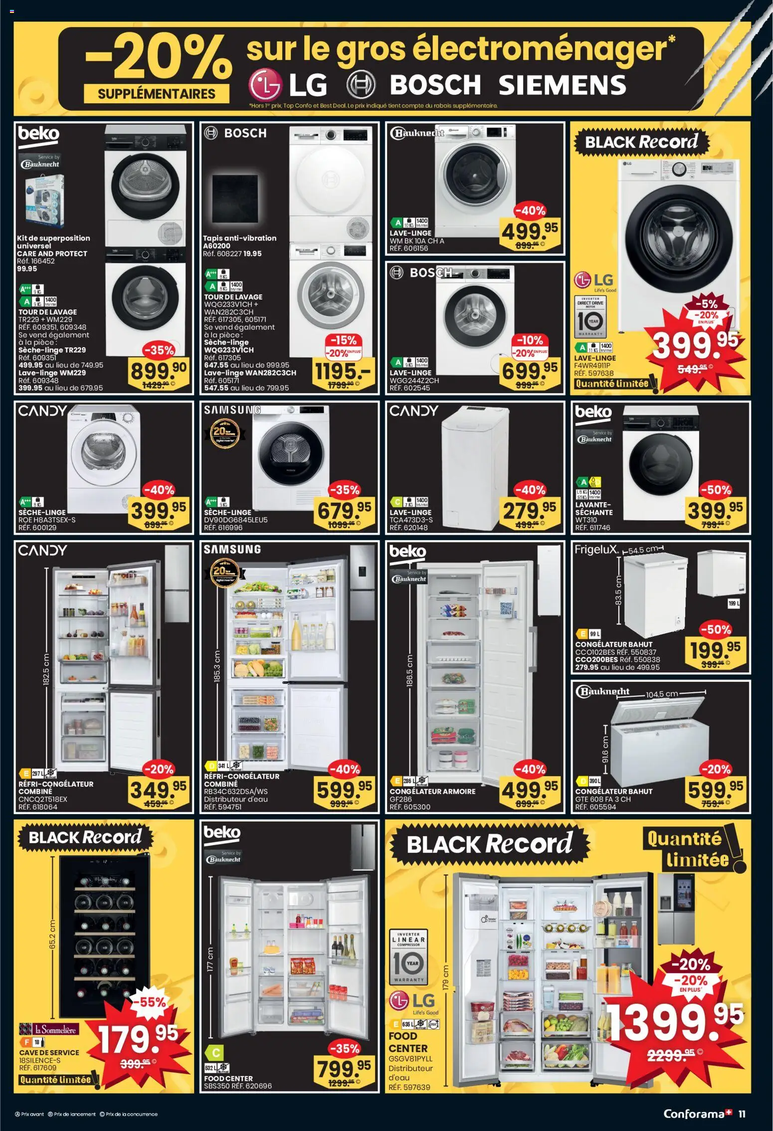 Conforama Aktionen FR – gültig ab 23.11.2025 | Seite: 11 | Produkte: Top, Samsung, Bosch, LG
