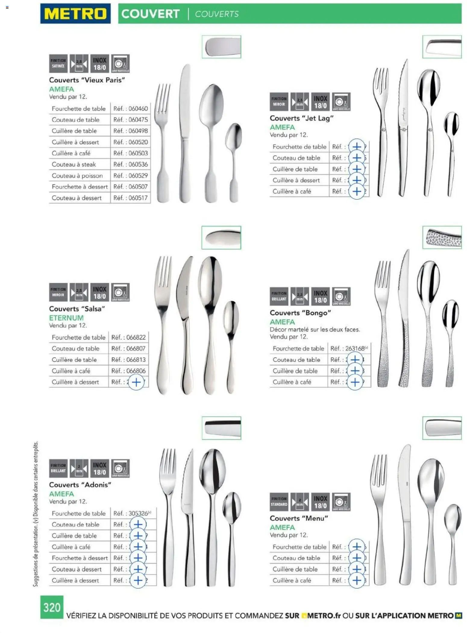 {H1} | Page: 320 | Produits: Couteau, Miroir, Café, Poisson