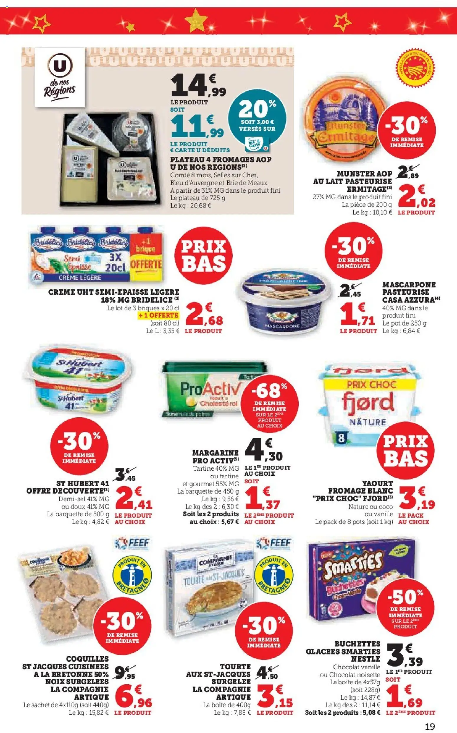 {H1} | Page: 19 | Produits: Plateau, Lait, Yaourt, Mascarpone