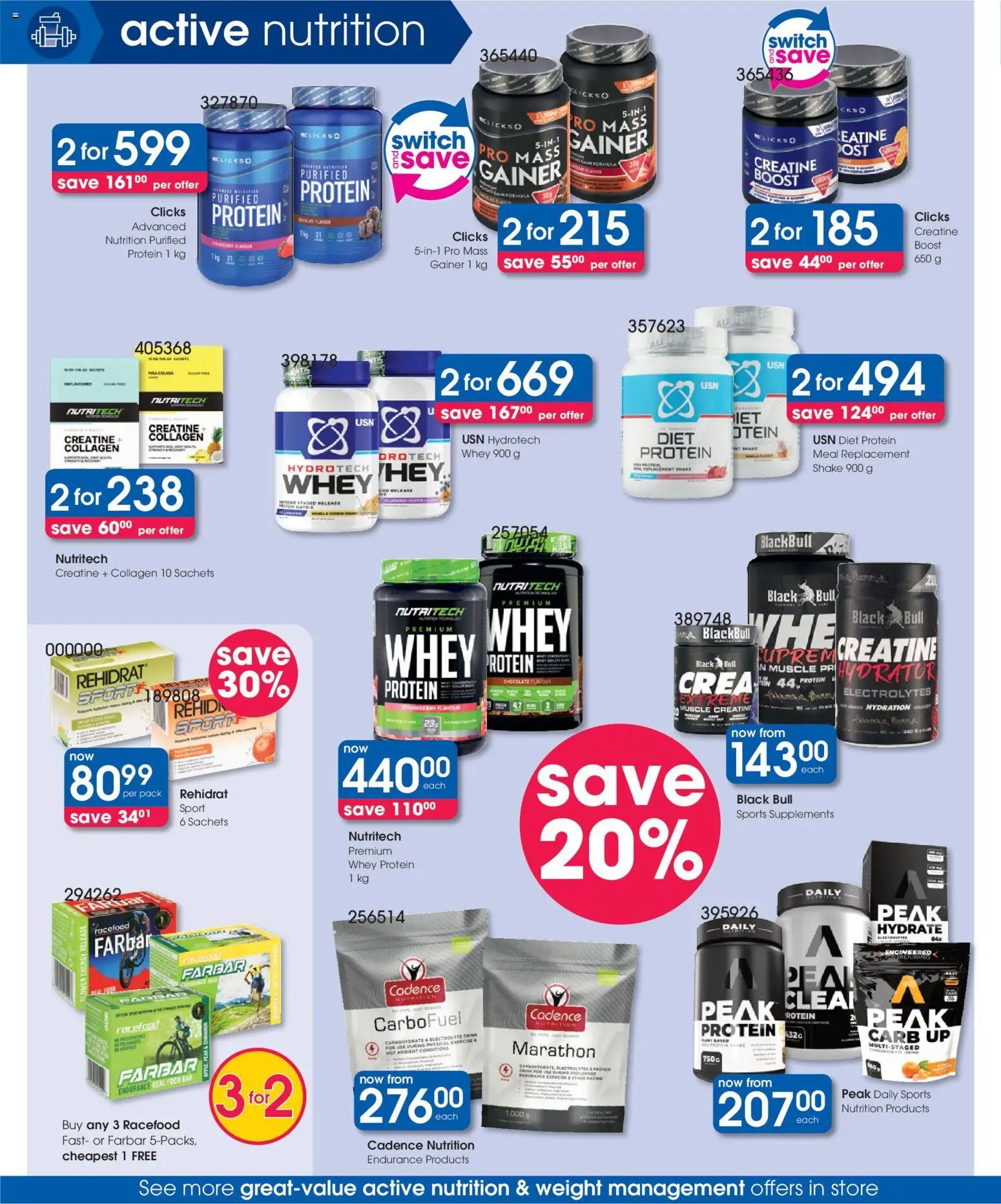 New Clicks catalogue – valid from 23.04.2026 | Page: 30 | Products: Detergente líquido, Switch, Supplements
