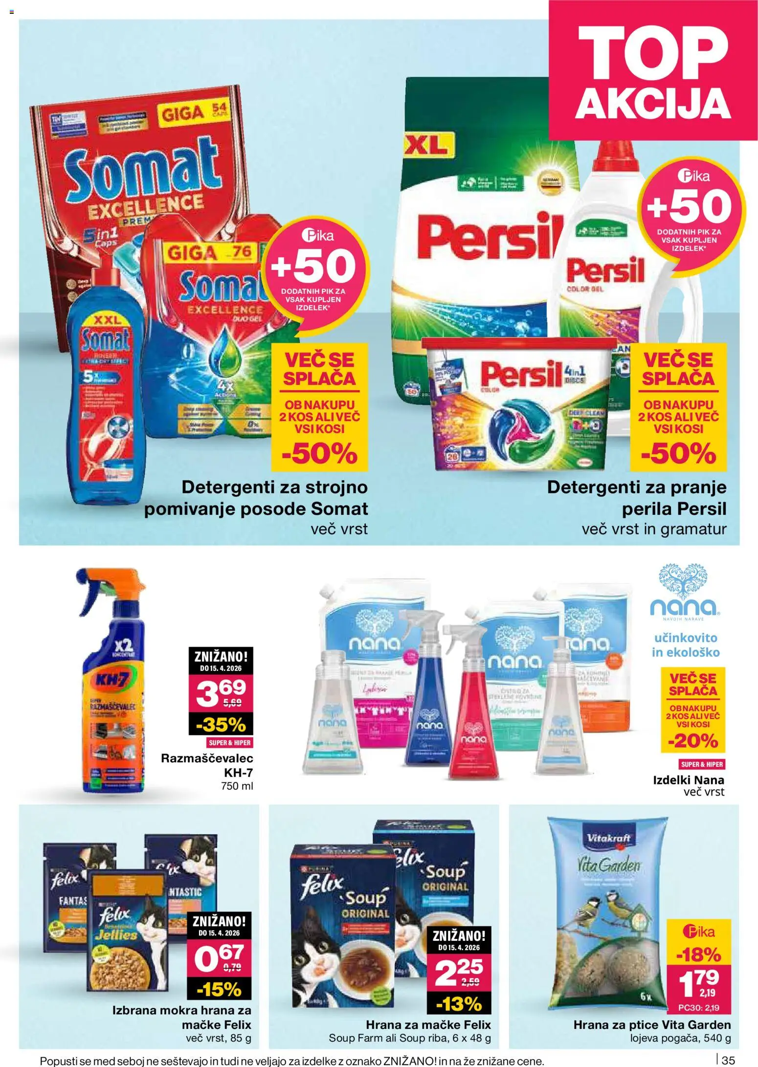 Novi Mercator katalog ponudbe – veljaven od 08.01.2026 | Stran: 35 | Izdelki: Hrana za mačke, Kos