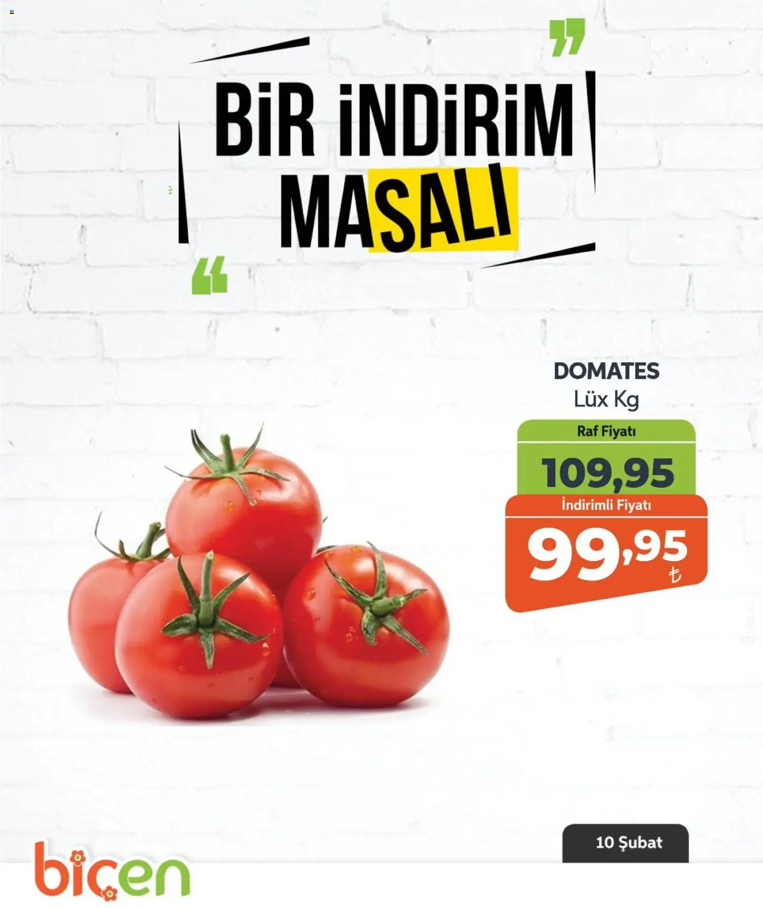 Biçen Market Bir İndirim MaSalı - sebze - 10.02.2026 tarihinden itibaren geçerlidir | Sayfa: 9