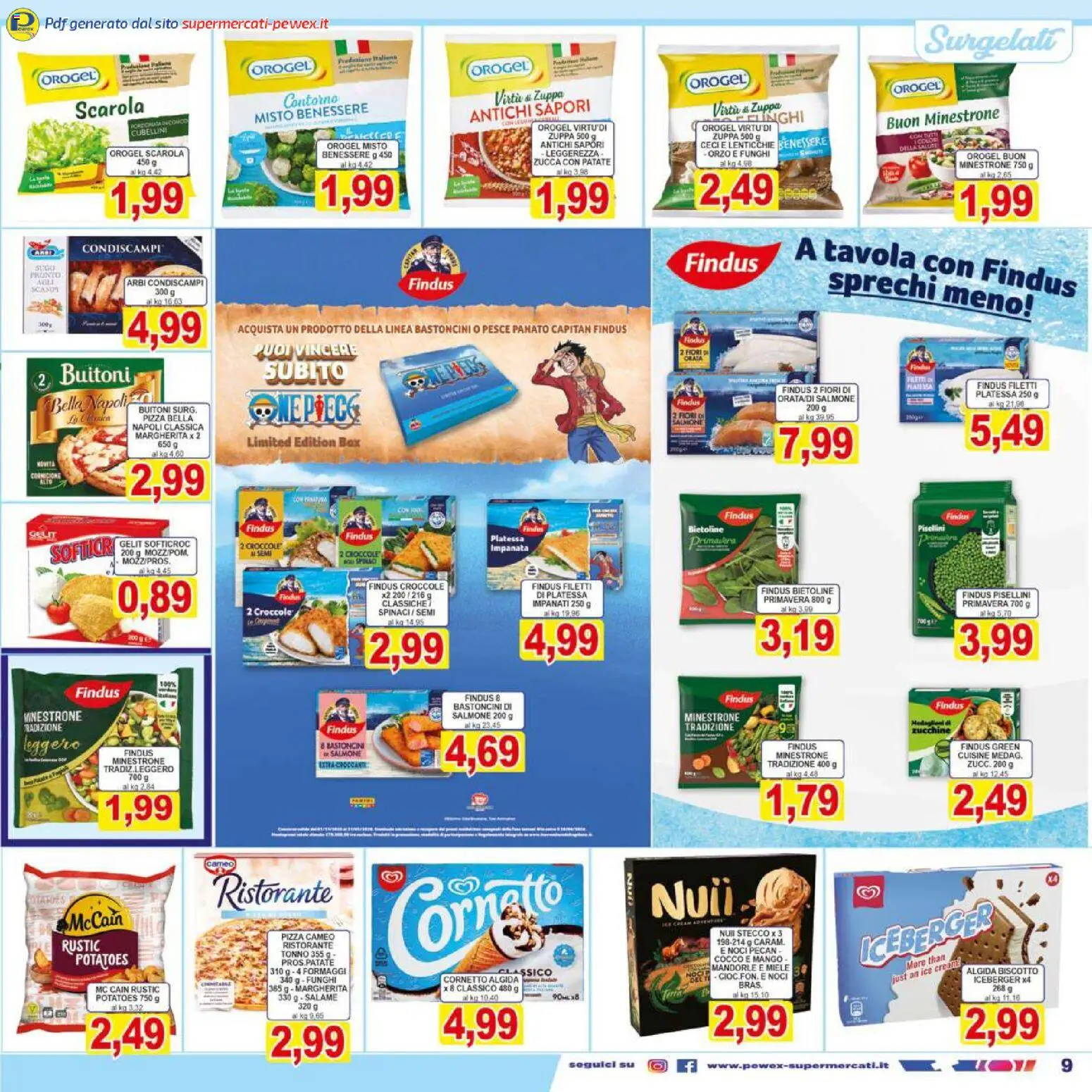 Volantino Pewex del 07.01.2026 | Pagina: 9 | Prodotti: Pesce, Noci, Cocco, Miele