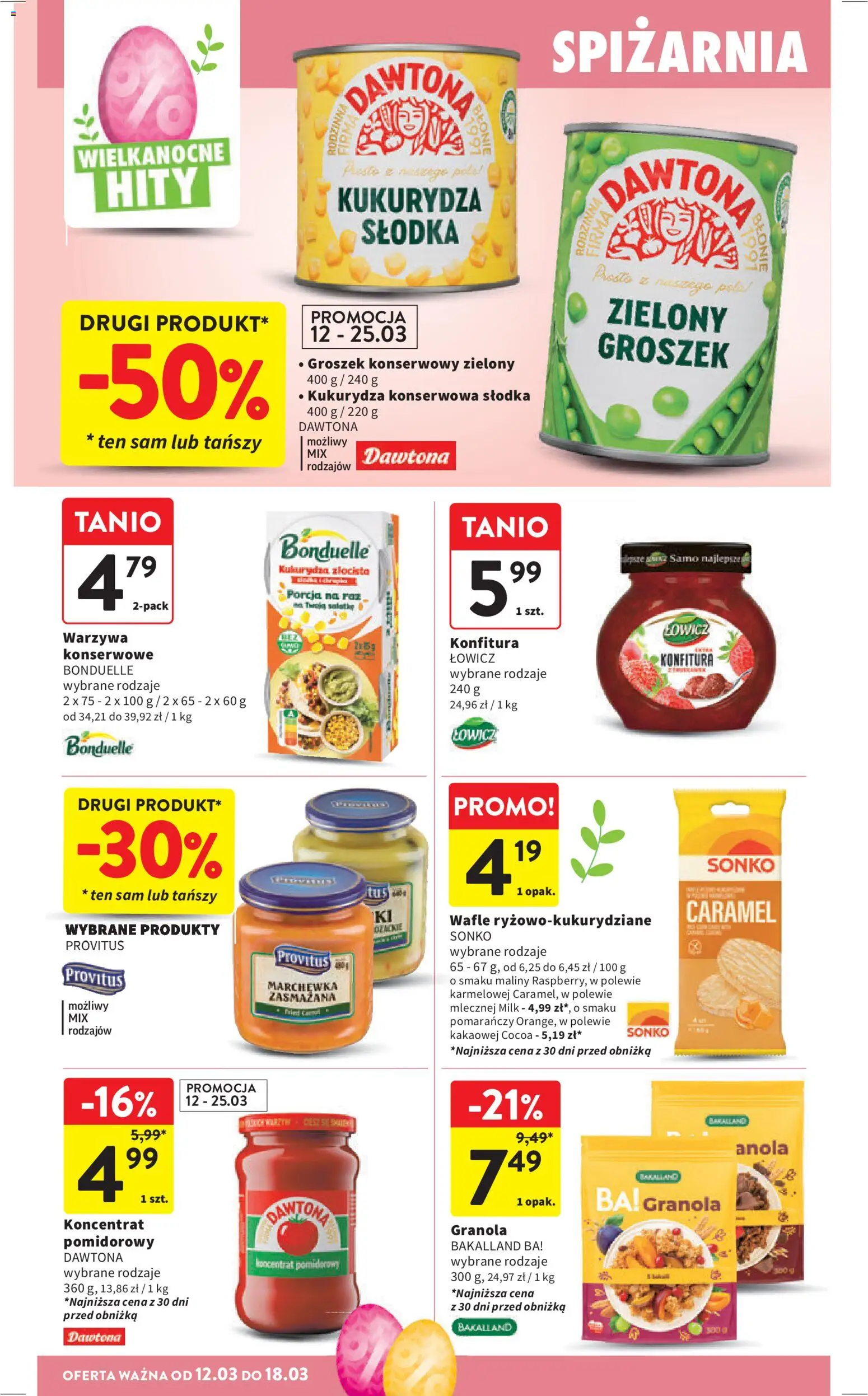 Intermarche gazetka od 12.03.2026 | Strona: 32 | Produkty: Wafle, Koncentrat pomidorowy, Kukurydza, Warzywa