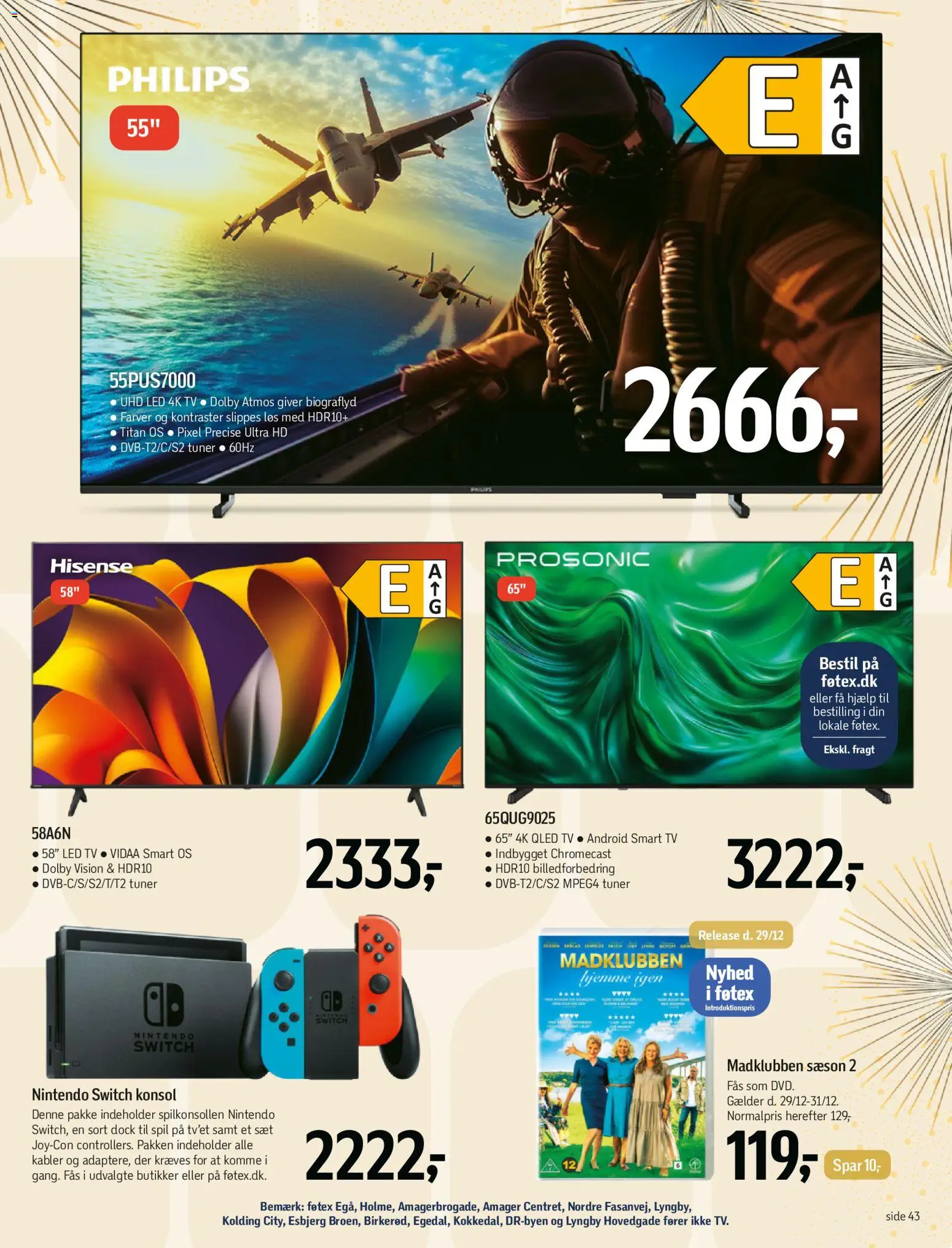 Føtex tilbudsavis – gyldig fra 27.12.2025 | Side: 52 | Produkter: Smart TV, Nintendo Switch, Kabler, Spil