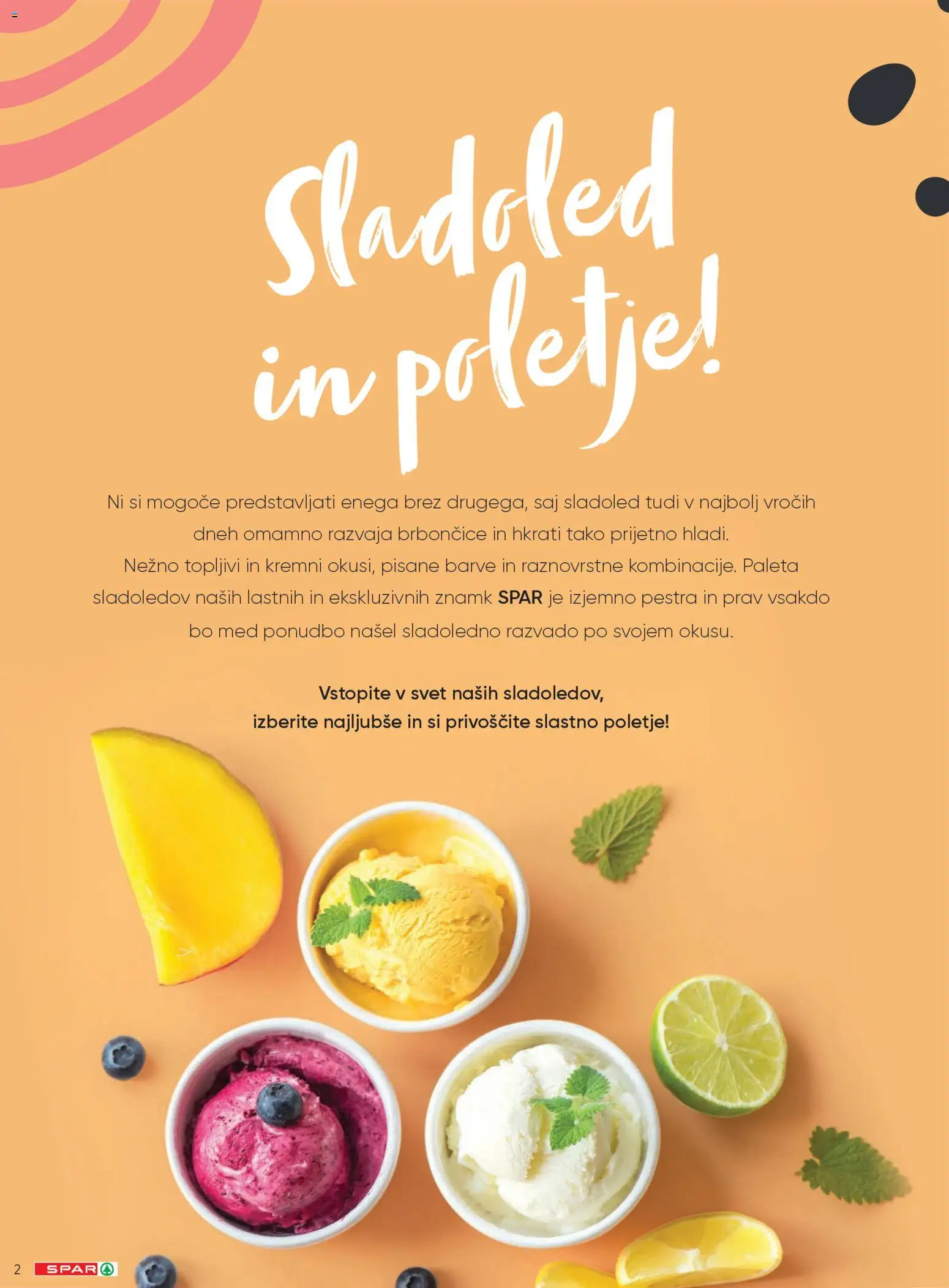Novi Spar katalog ponudbe – veljaven od 20.04.2026 | Stran: 2 | Izdelki: Sladoled