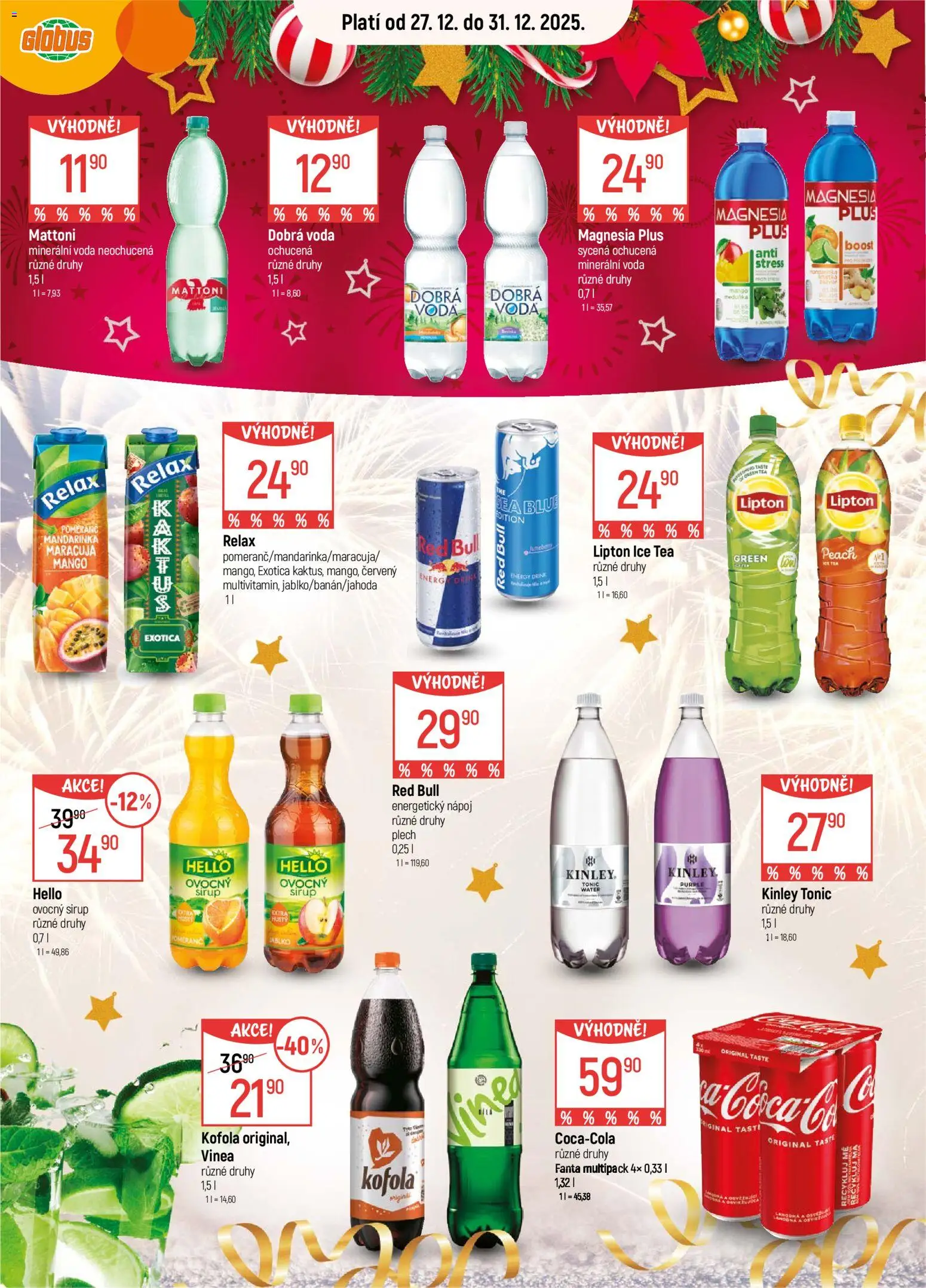 Globus leták - Brno od 27.12.2025 | Strana: 9 | Produkty: Mattoni, Mango, Ovocný sirup, Minerální voda