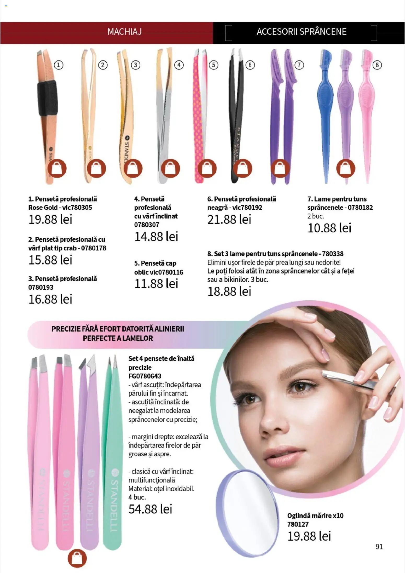 Noul catalog Lady’s – valabil de la 10.11.2025 | Pagină: 93 | Produse: Pensetă, Oglindă, Machiaj
