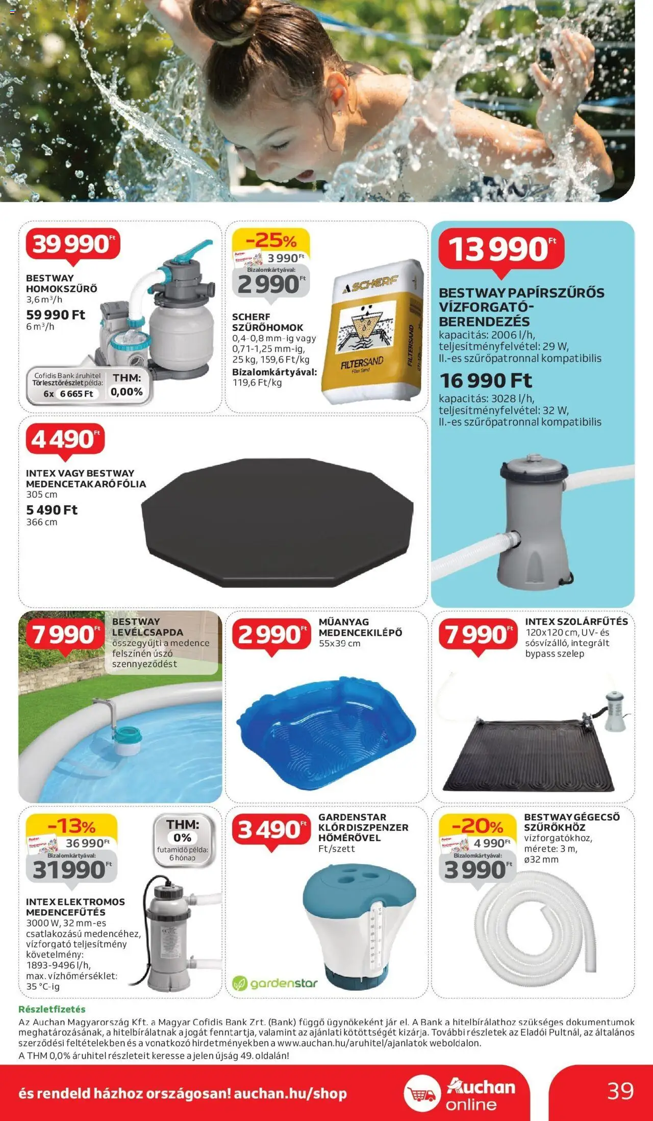 Auchan akciós ujság - amely érvényes a következő dátumtól: 29.05.2025 | Oldal: 39 | Termékek: Medence