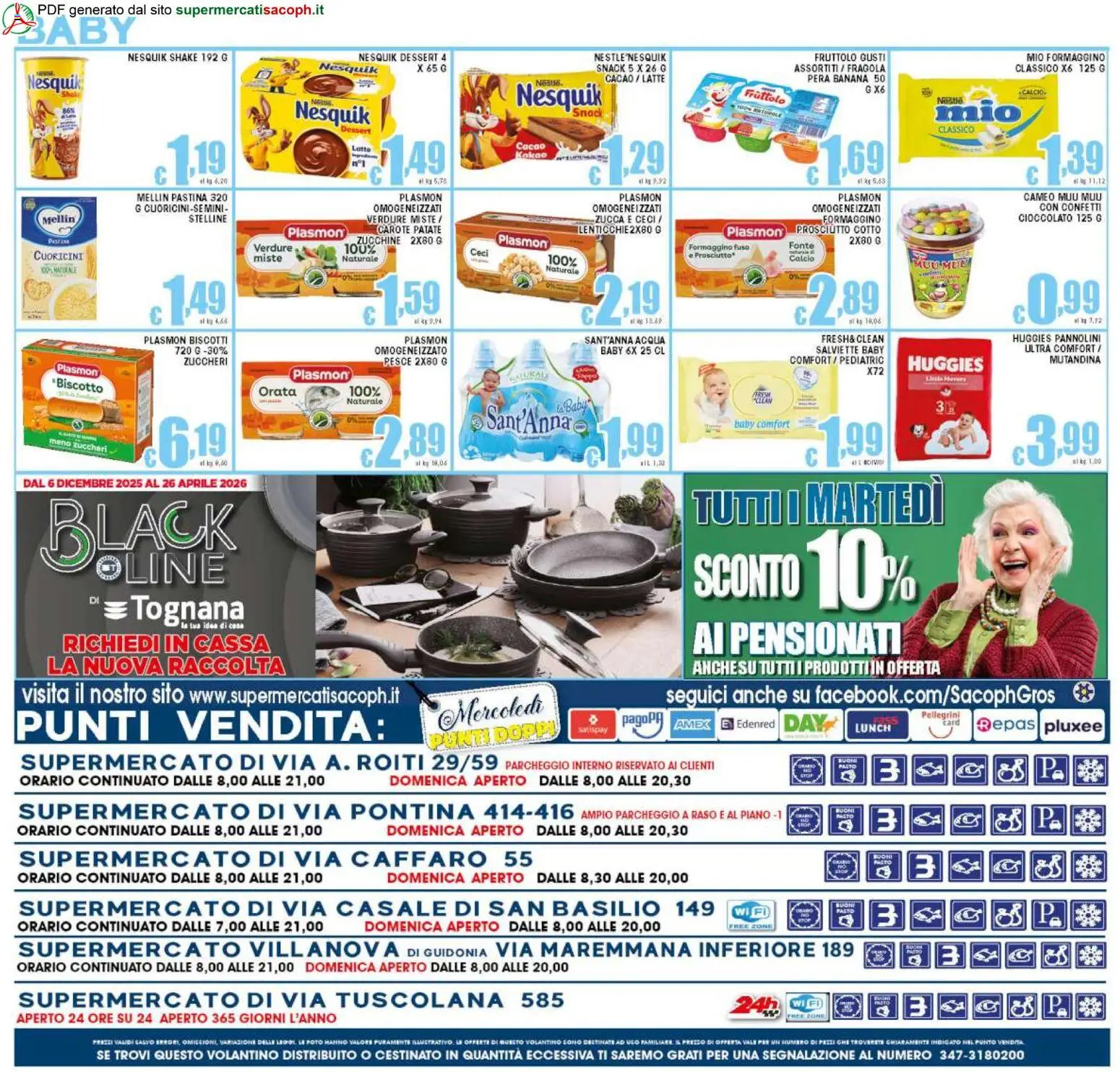 Volantino Sacoph del 27.03.2026 | Pagina: 24 | Prodotti: Pesce, Biscotti, Ceci, Patate